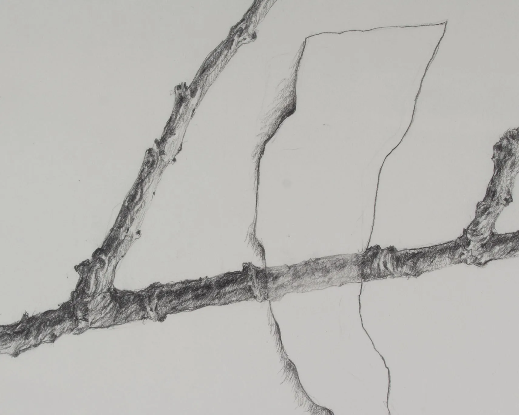 James L. Bruch Abstract Charcoal Drawing