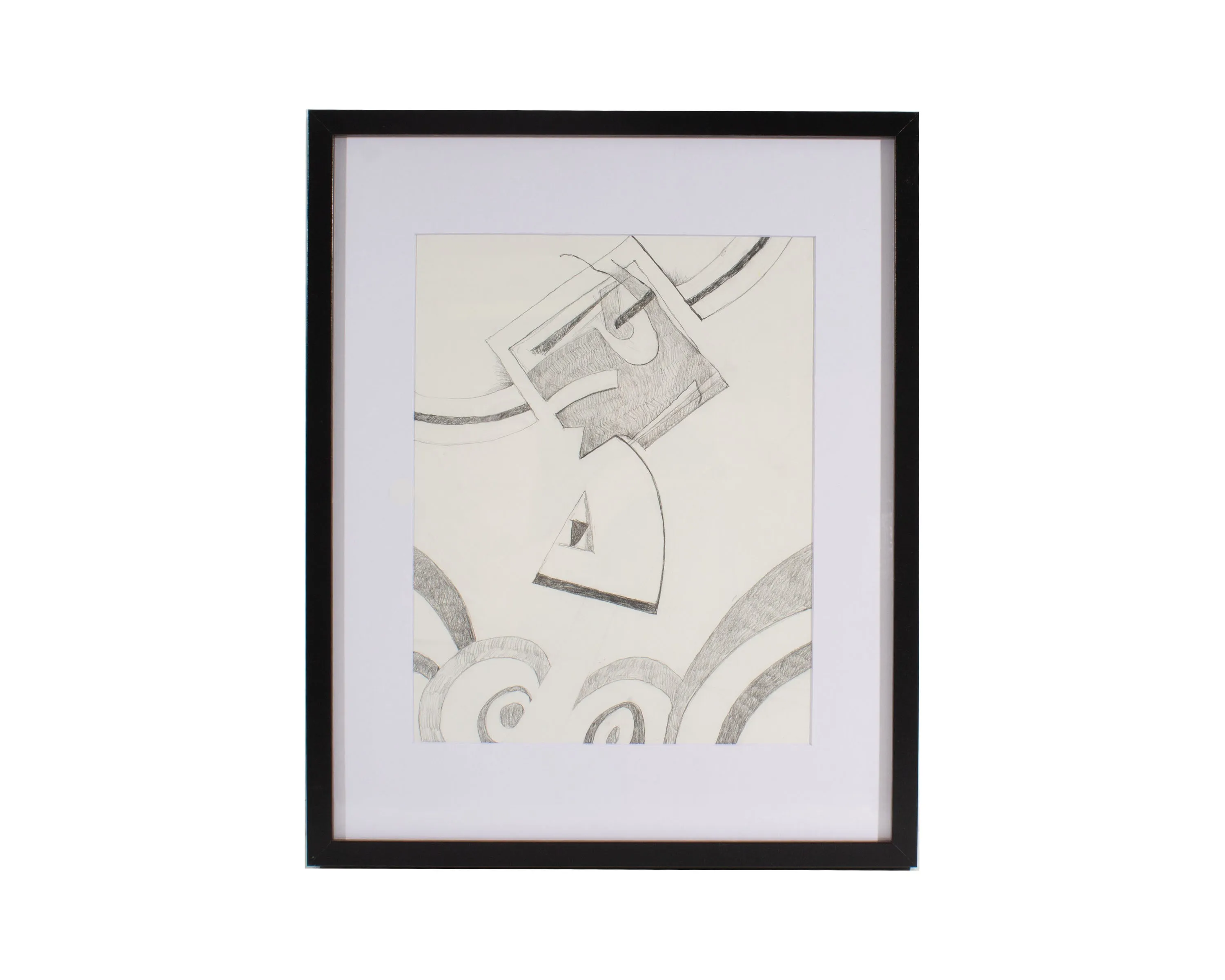 James L. Bruch Abstract Charcoal Drawing