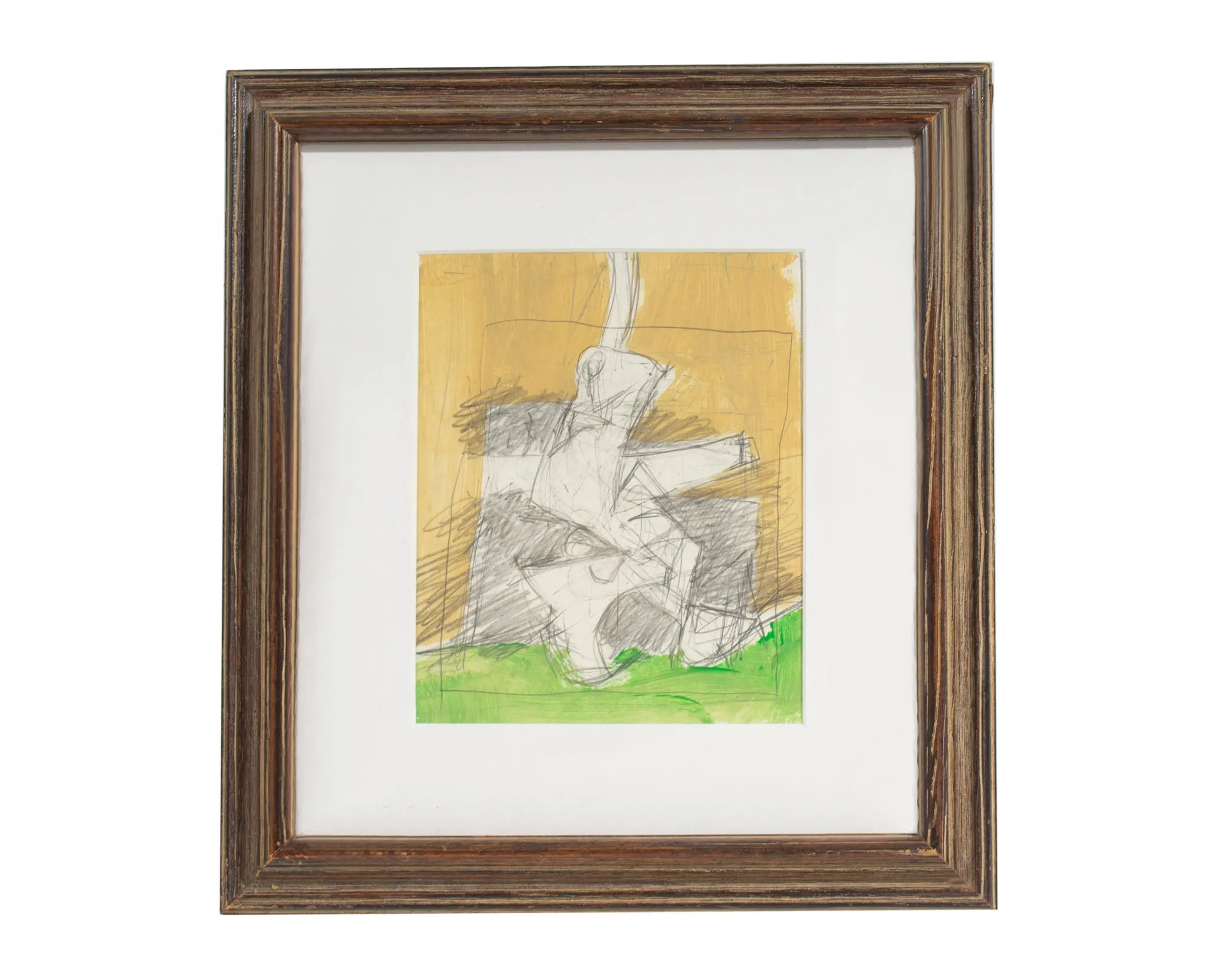 James L. Bruch Abstract Graphite and Acrylic Drawing