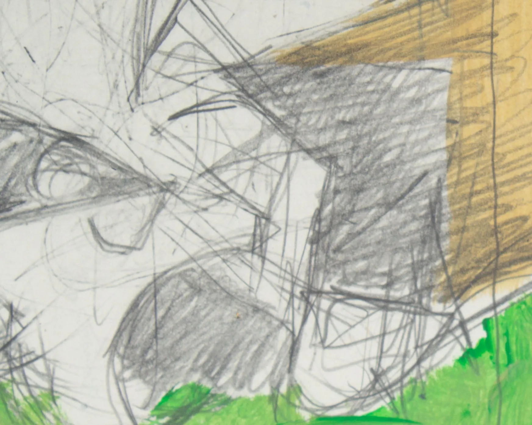 James L. Bruch Abstract Graphite and Acrylic Drawing