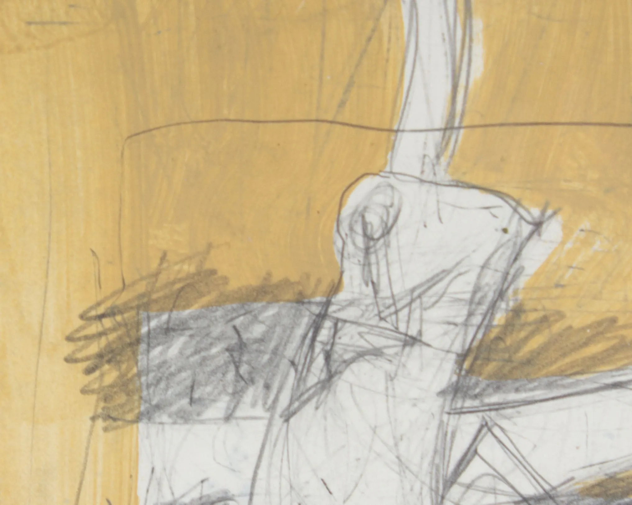 James L. Bruch Abstract Graphite and Acrylic Drawing