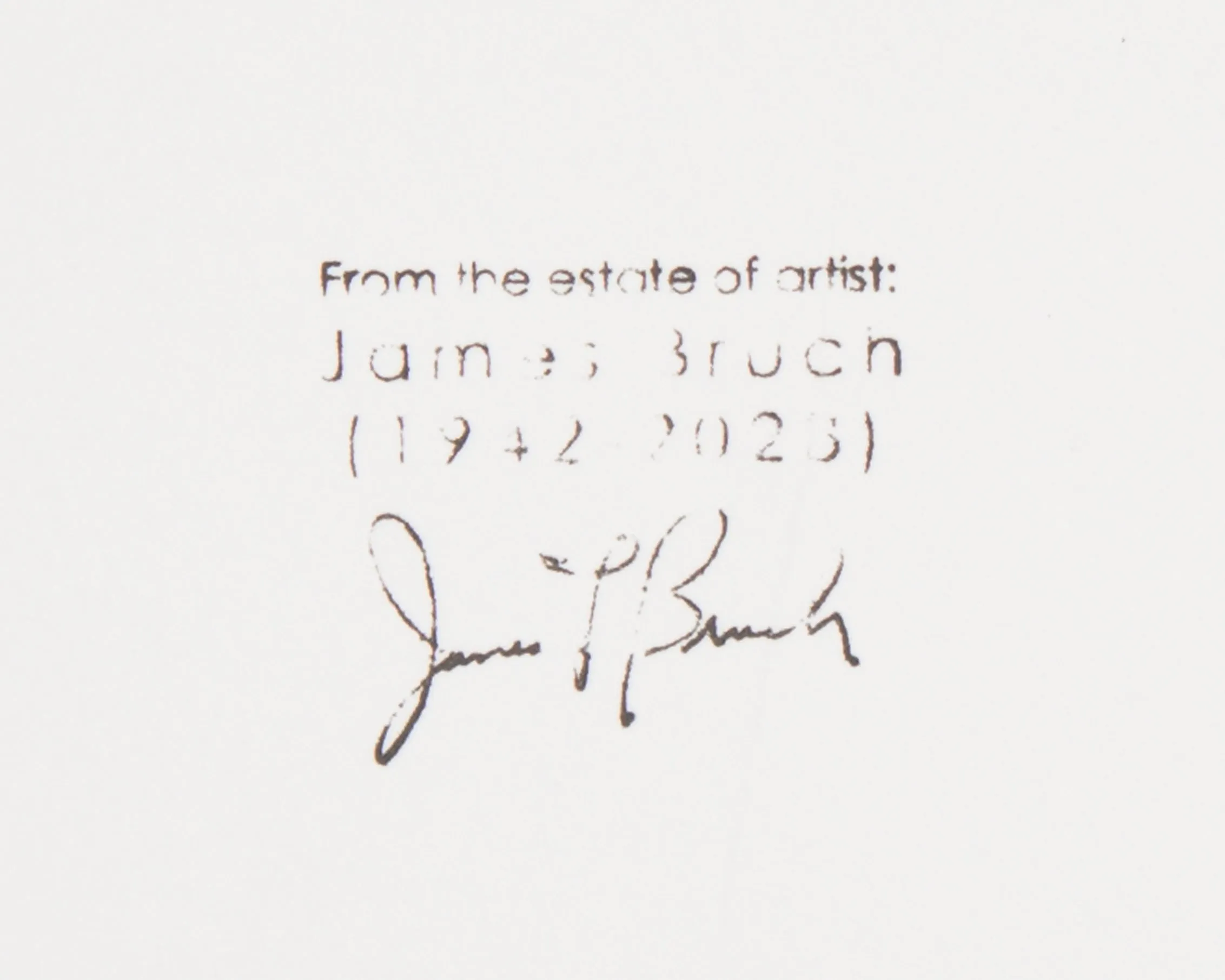 James L. Bruch Abstract Ink Portrait Drawing