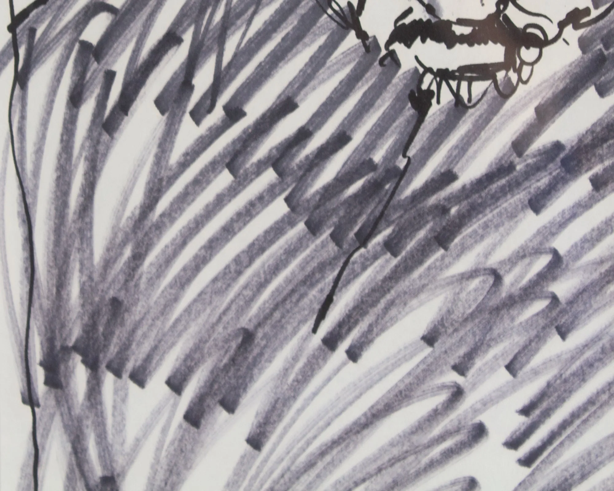 James L. Bruch Abstract Marker Portrait Drawing
