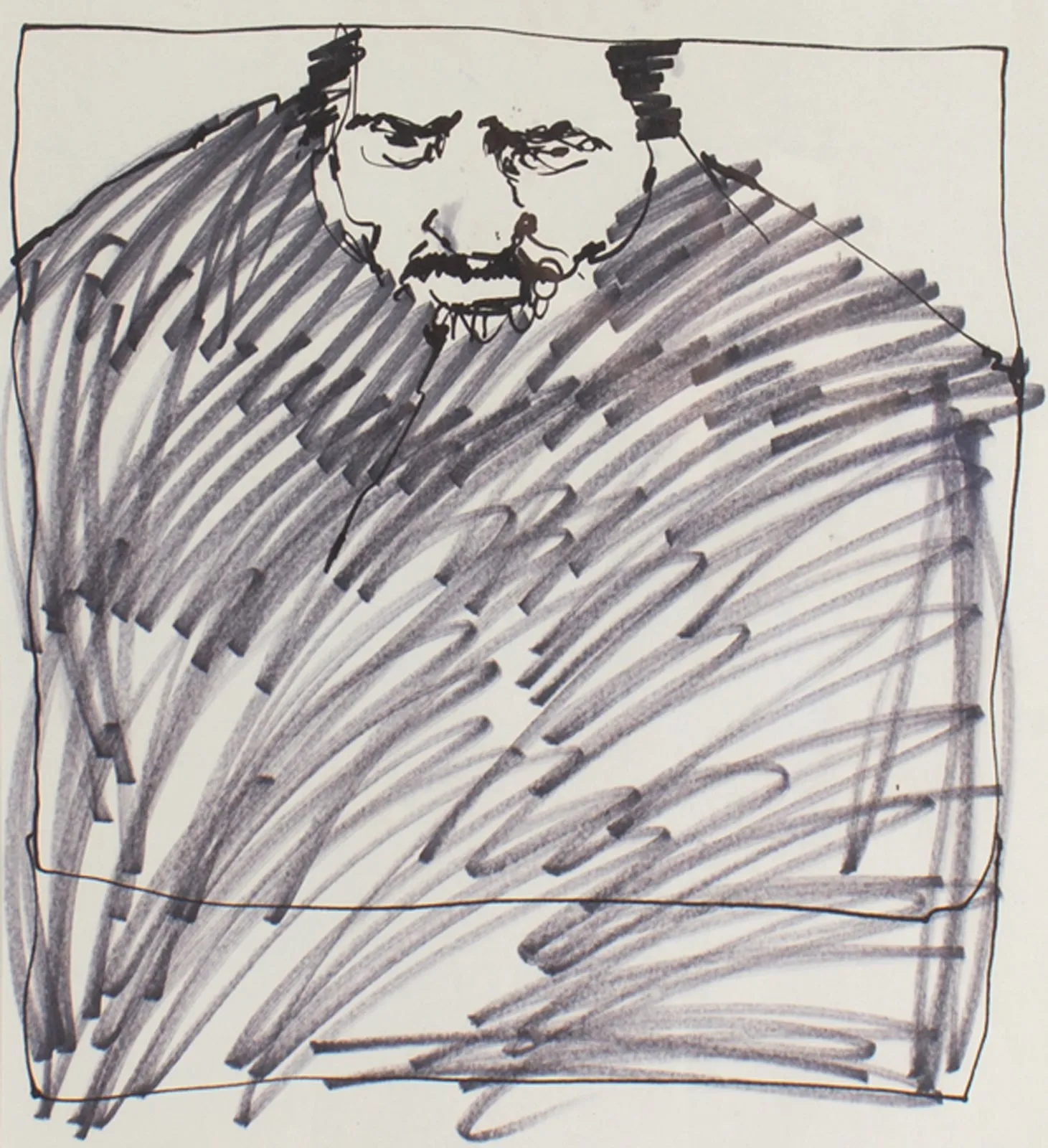 James L. Bruch Abstract Marker Portrait Drawing