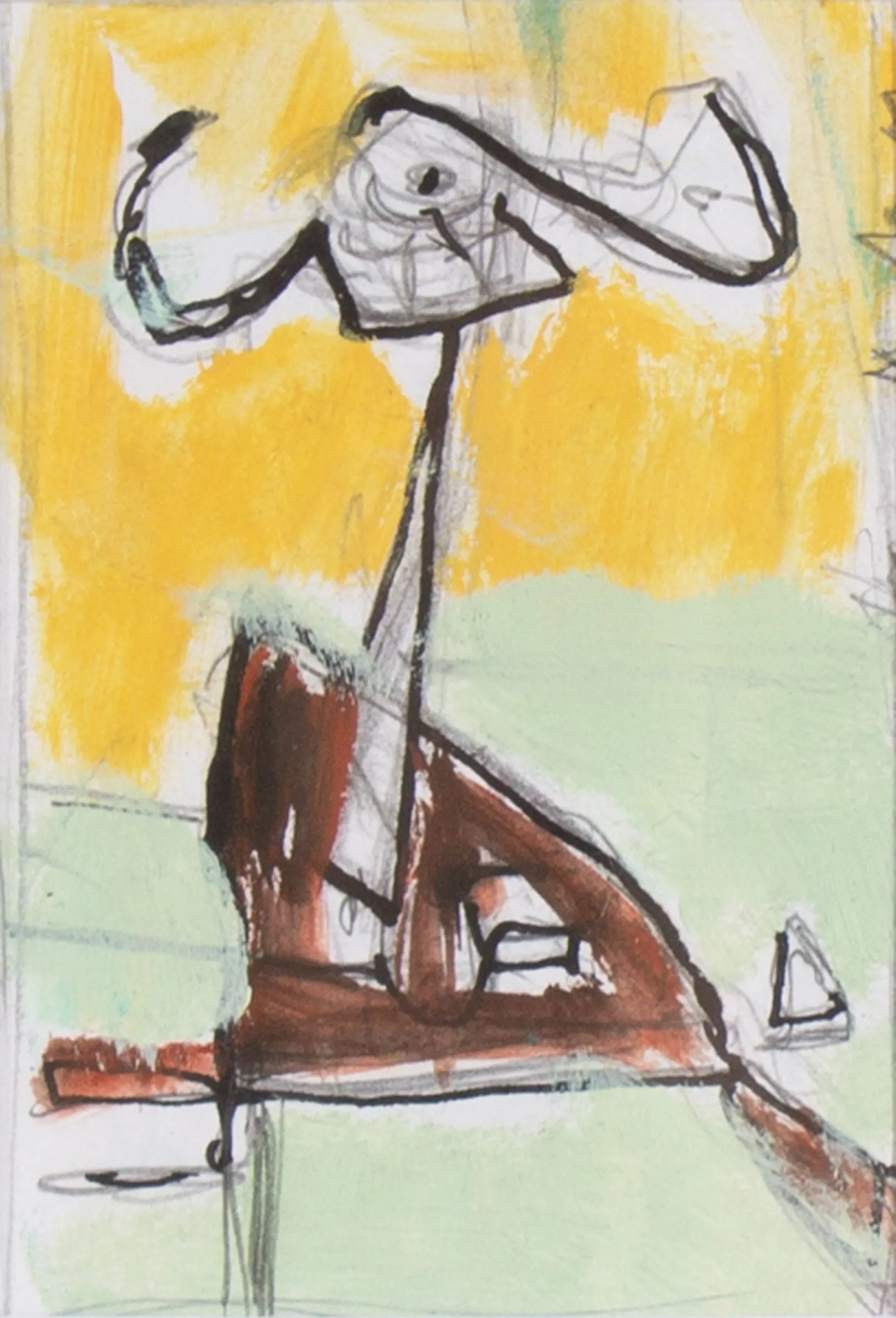 James L. Bruch Abstract Mixed Media Drawing