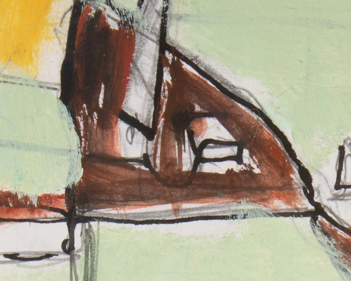James L. Bruch Abstract Mixed Media Drawing