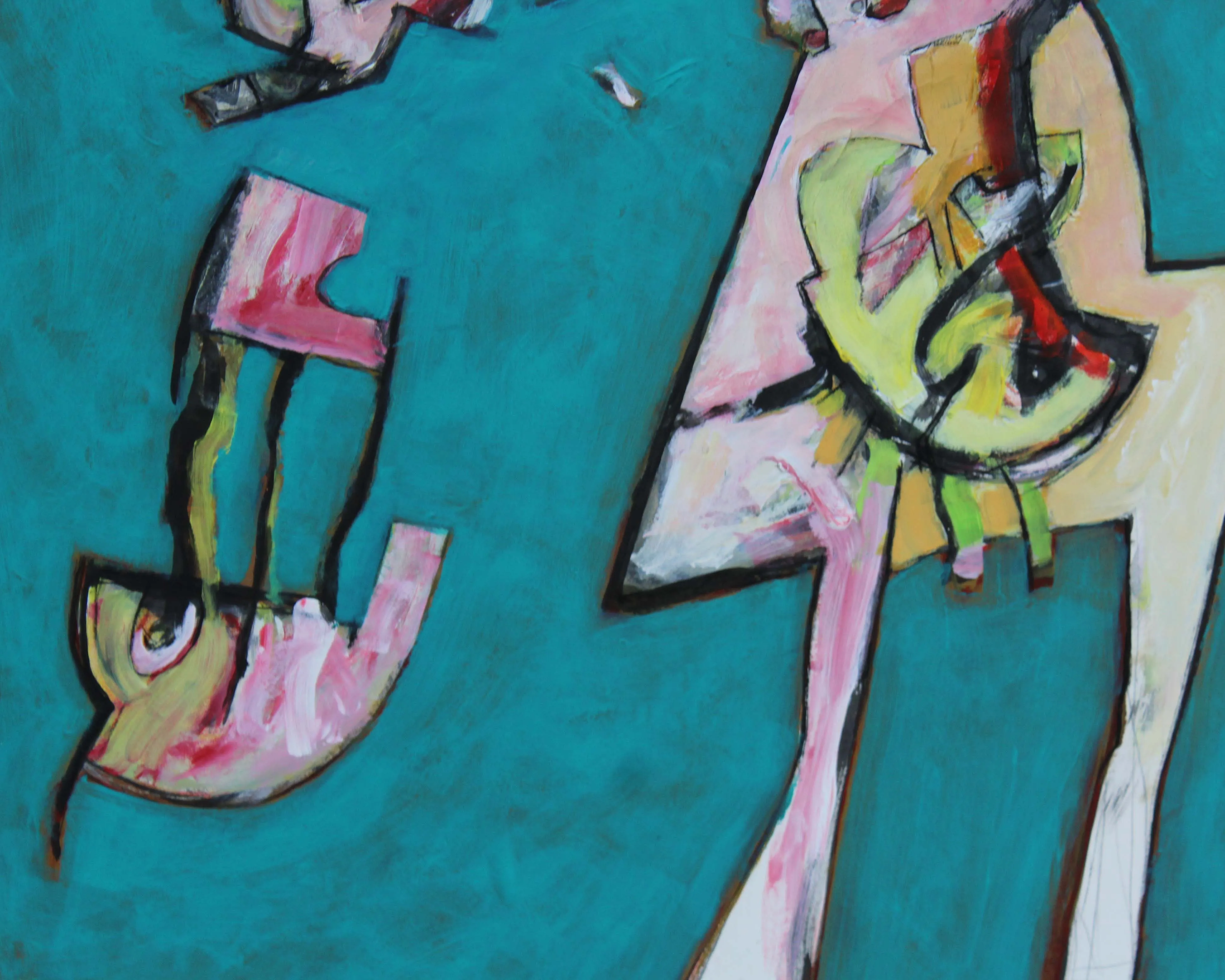 James L. Bruch Abstract Mixed Media Painting
