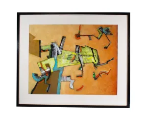 James L. Bruch Abstract Mixed Media Painting