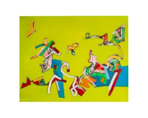 James L. Bruch Abstract Mixed Media Painting