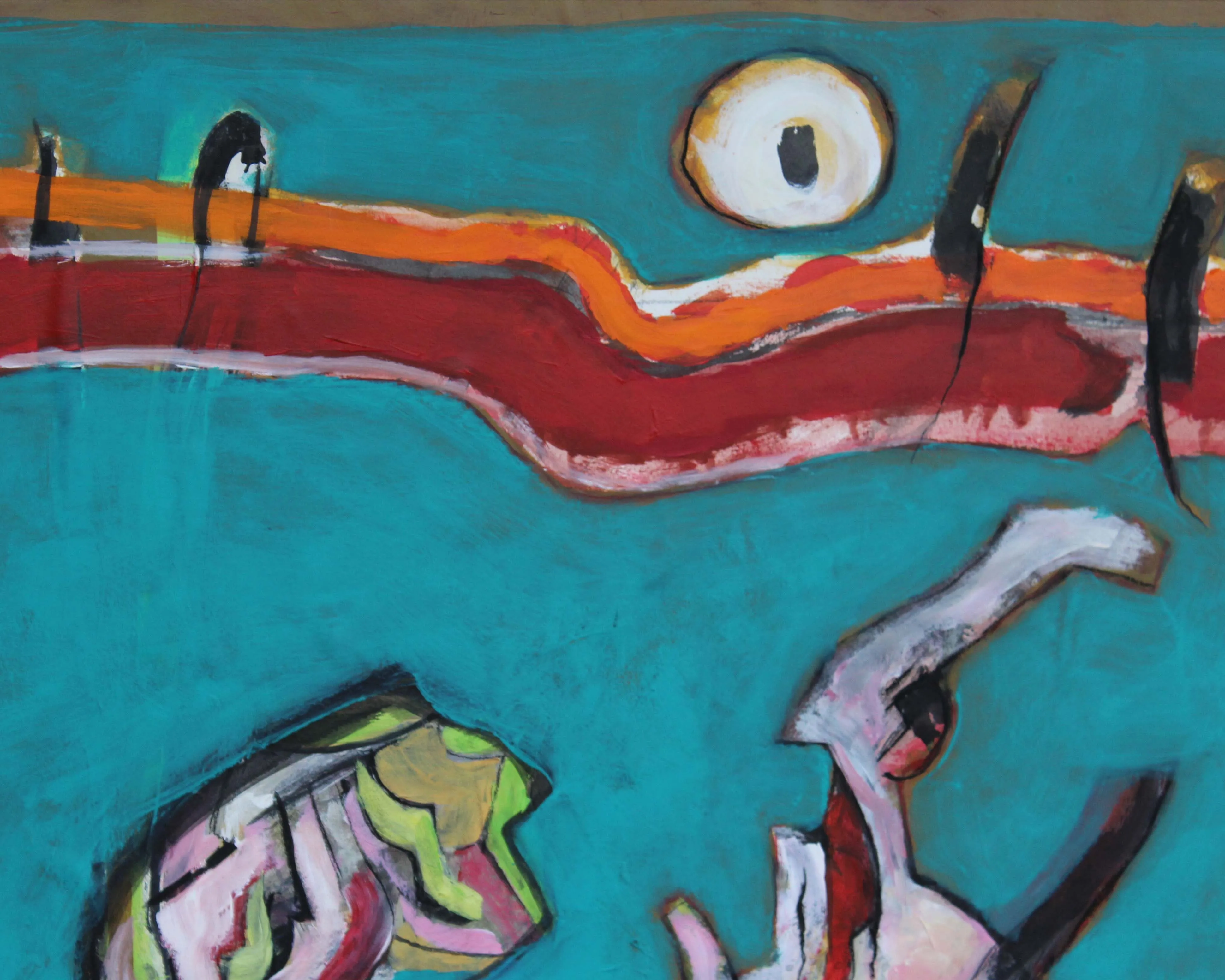 James L. Bruch Abstract Mixed Media Painting
