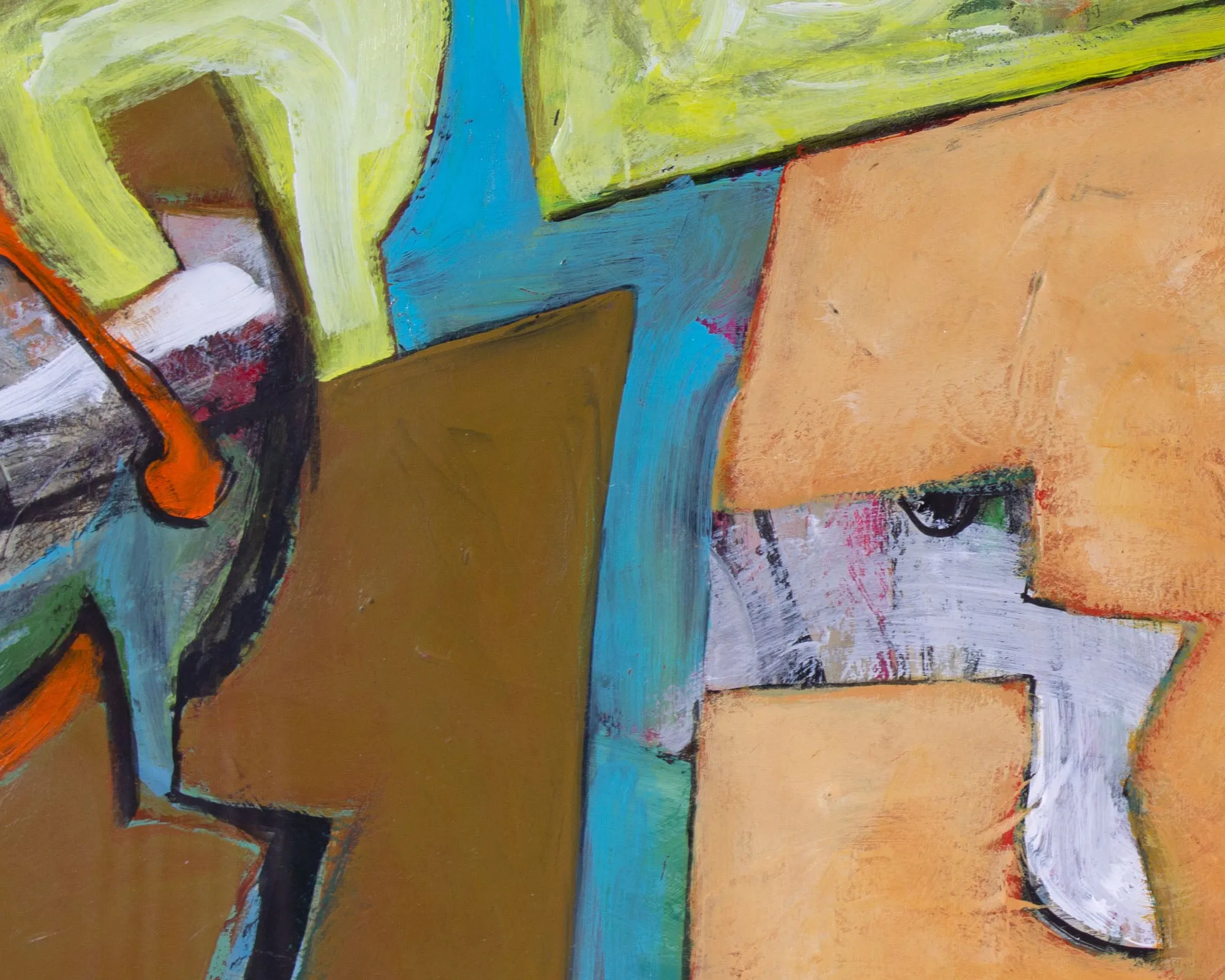 James L. Bruch Abstract Mixed Media Painting