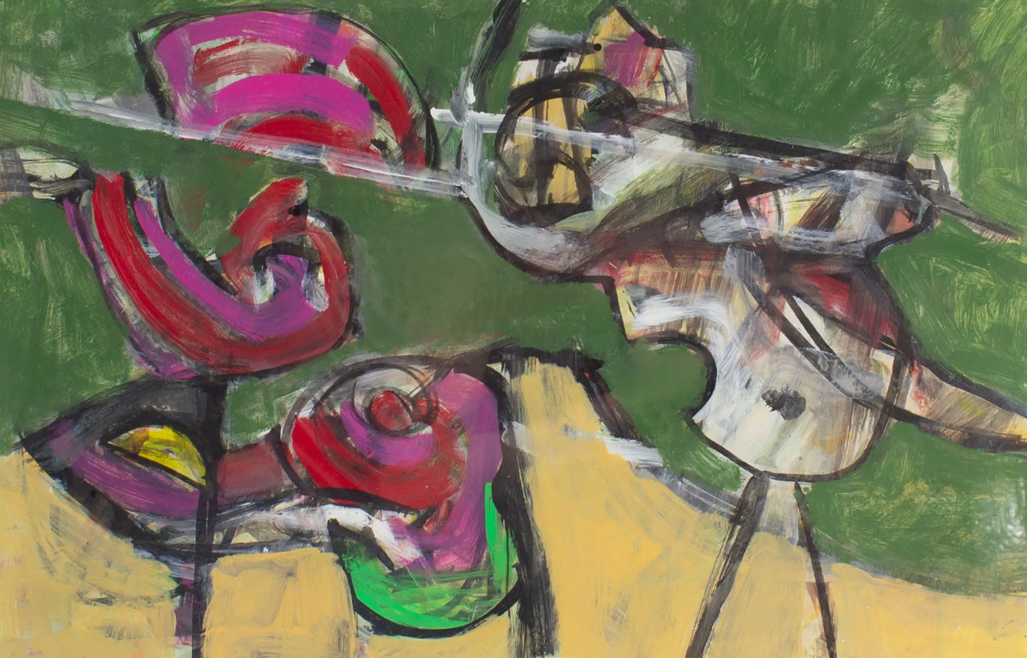 James L. Bruch Abstract Mixed Media Painting