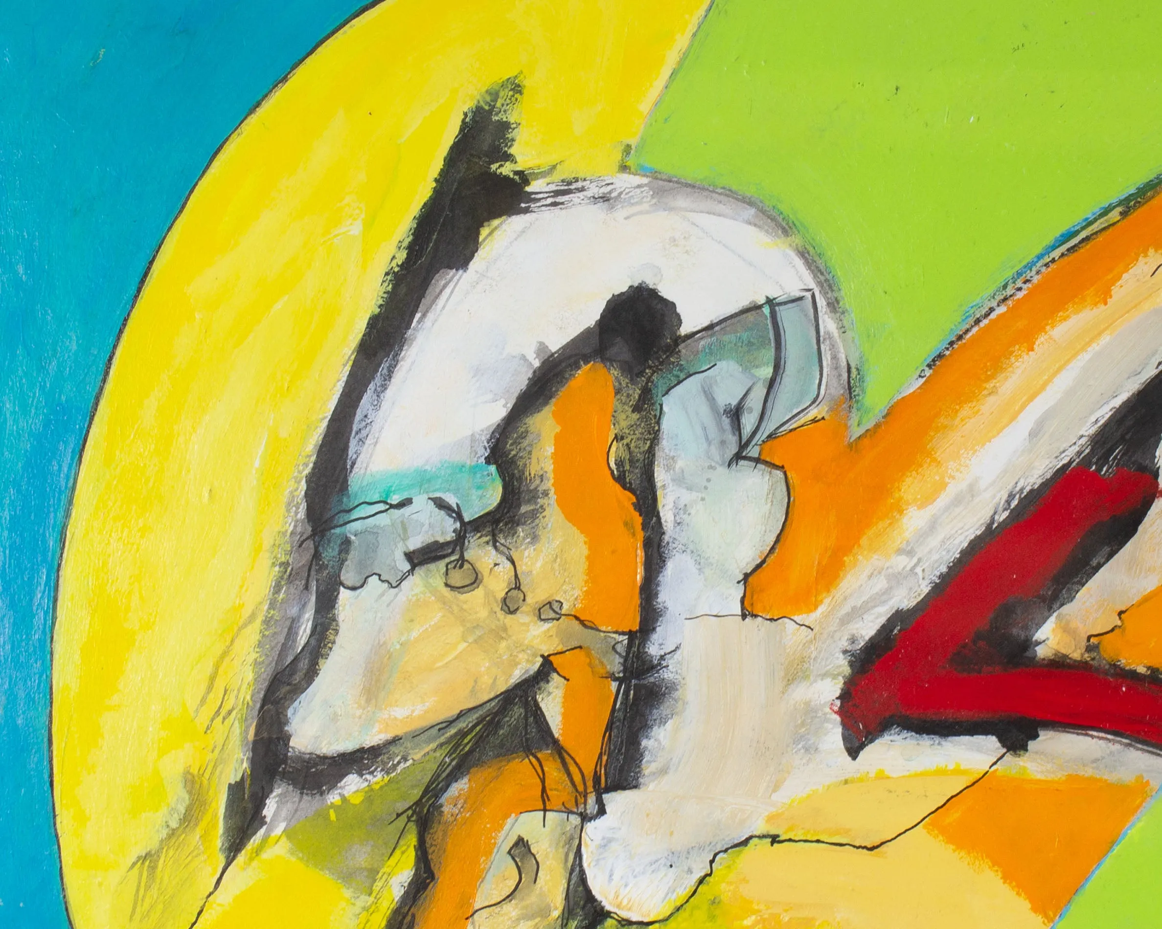 James L. Bruch Abstract Mixed Media Painting