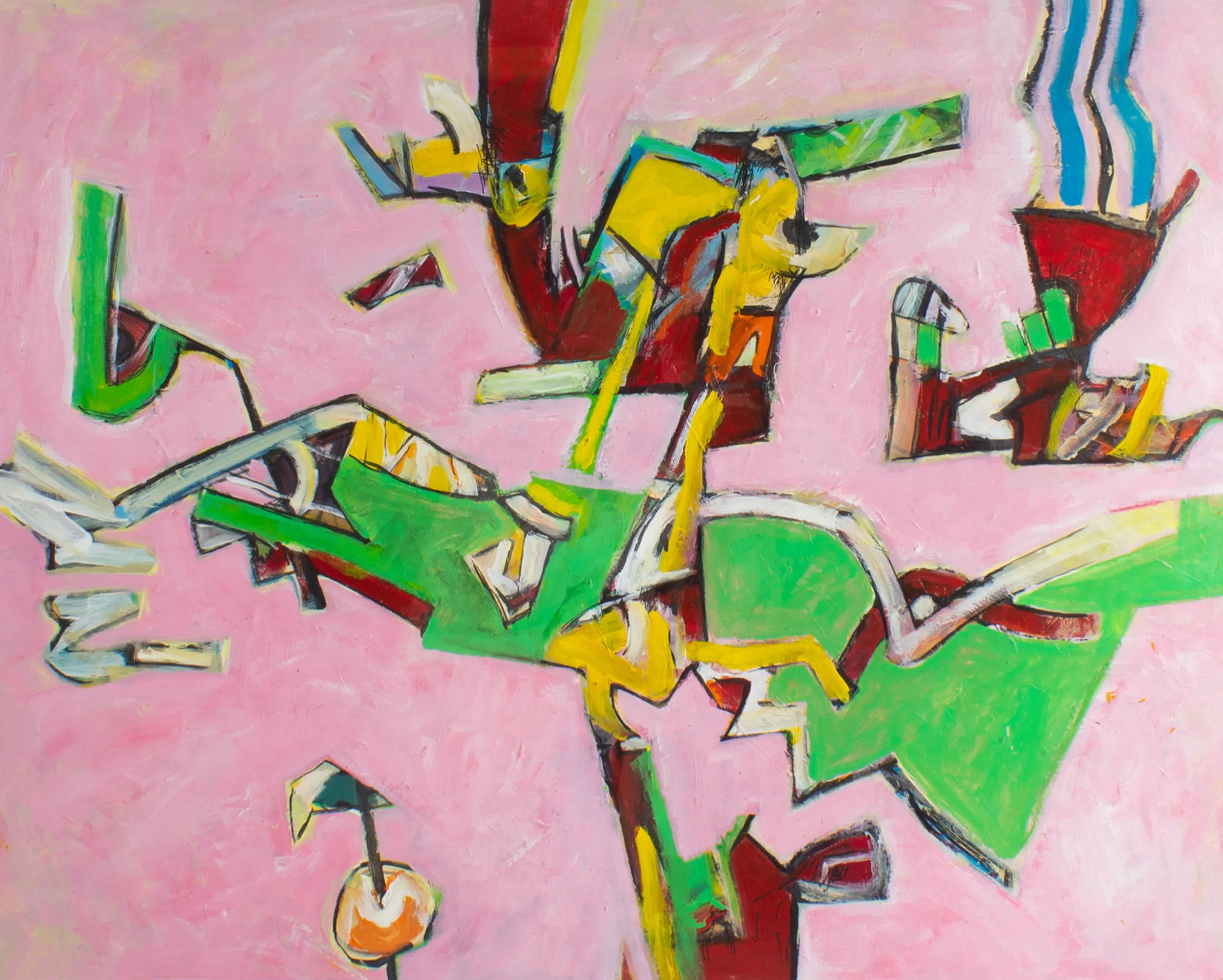 James L. Bruch Abstract Mixed Media Painting