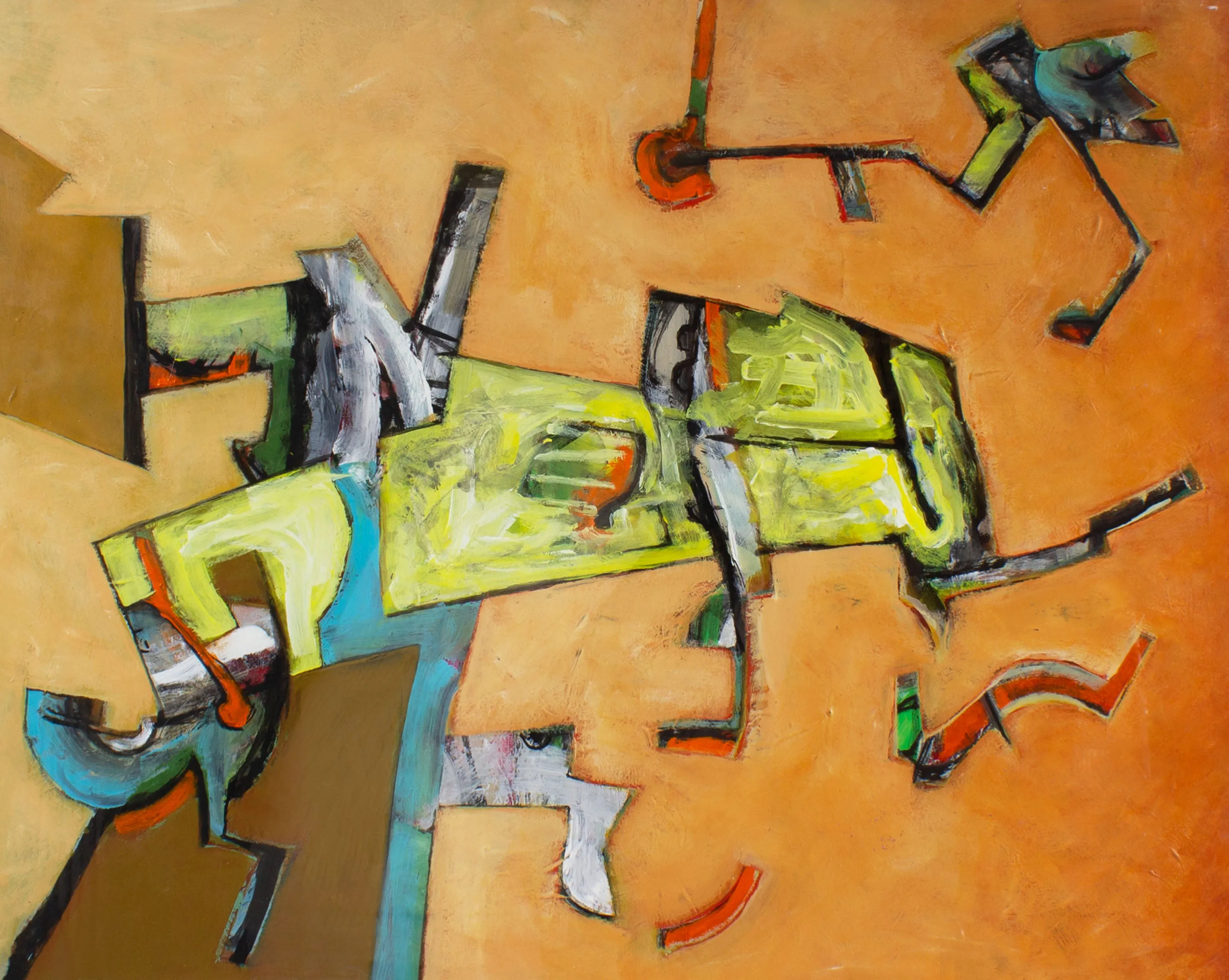 James L. Bruch Abstract Mixed Media Painting