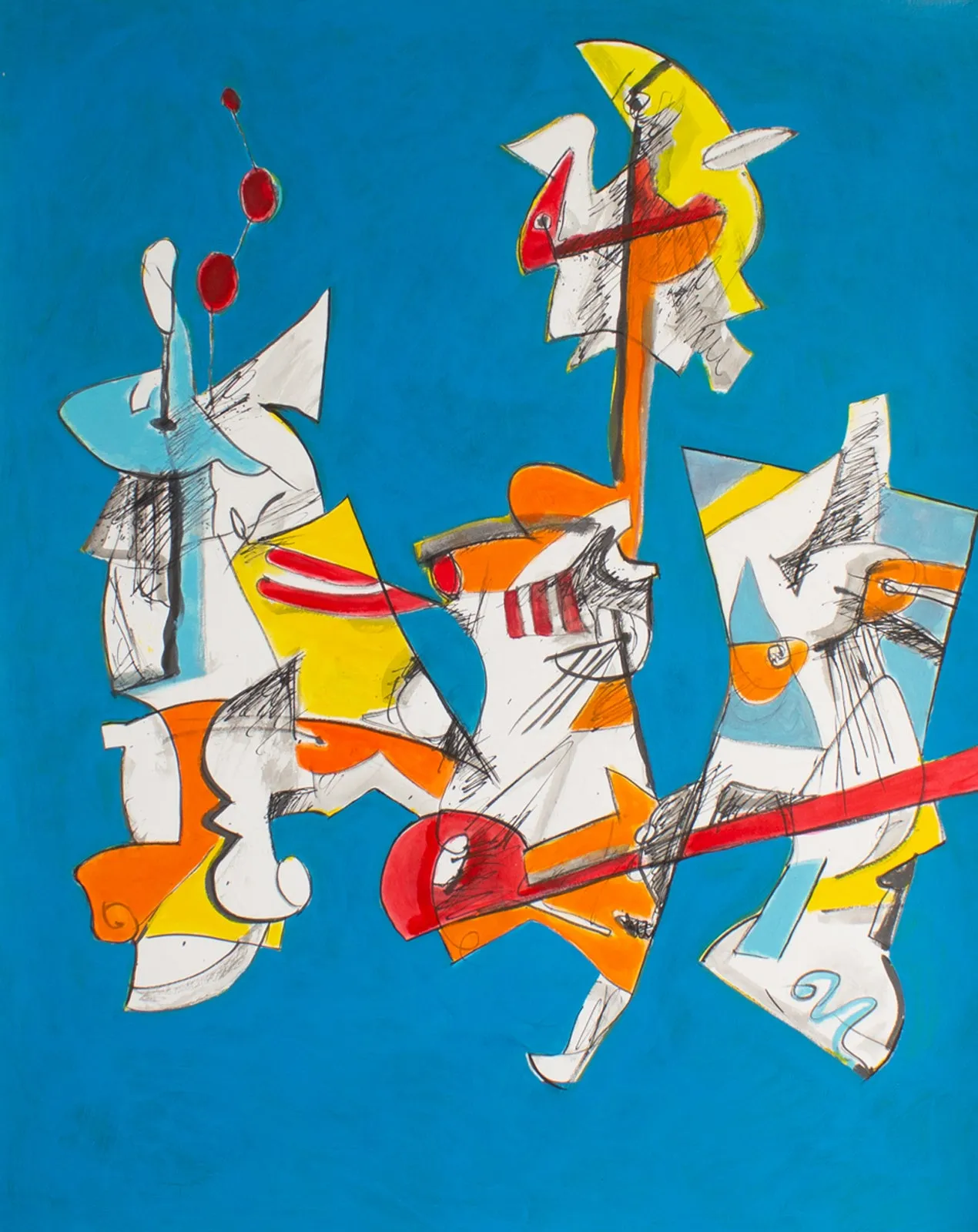 James L. Bruch Abstract Mixed Media Painting