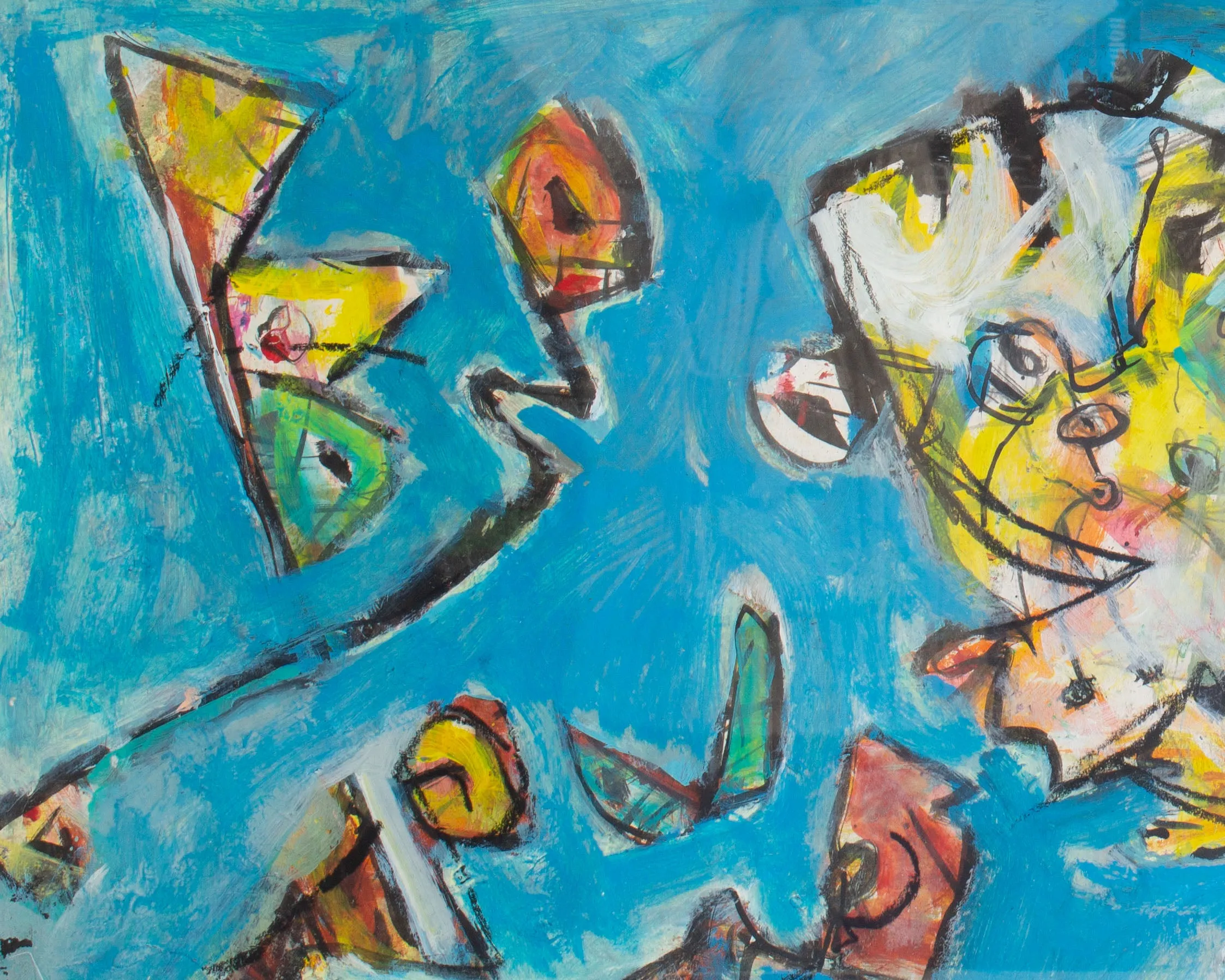 James L. Bruch Abstract Mixed Media Painting