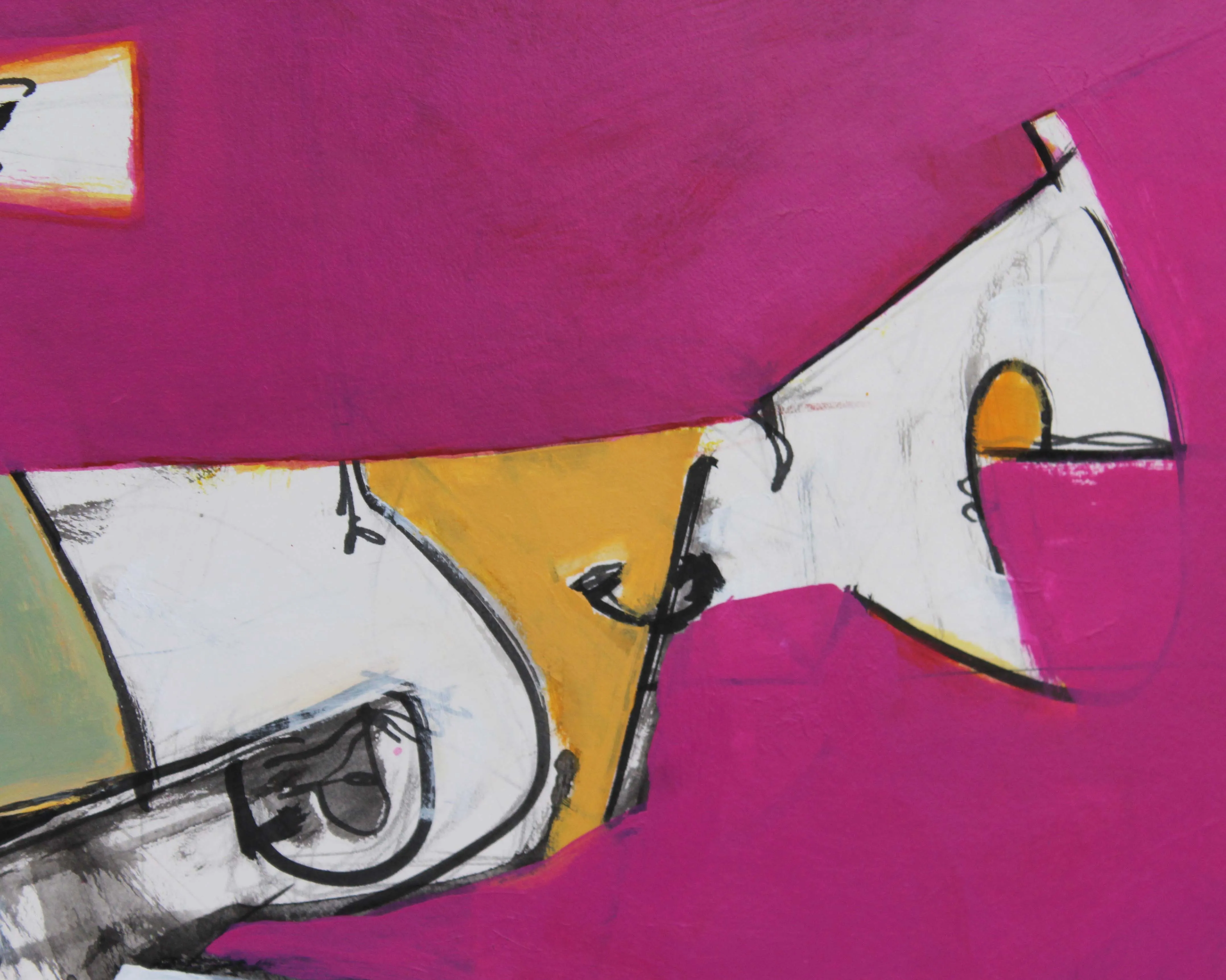 James L. Bruch Abstract Mixed Media Painting