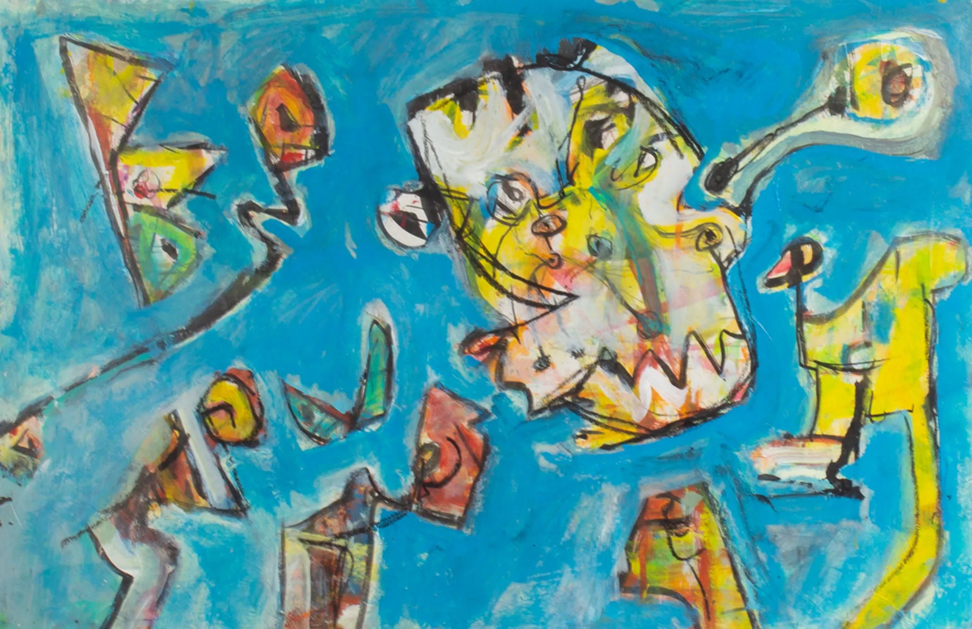 James L. Bruch Abstract Mixed Media Painting