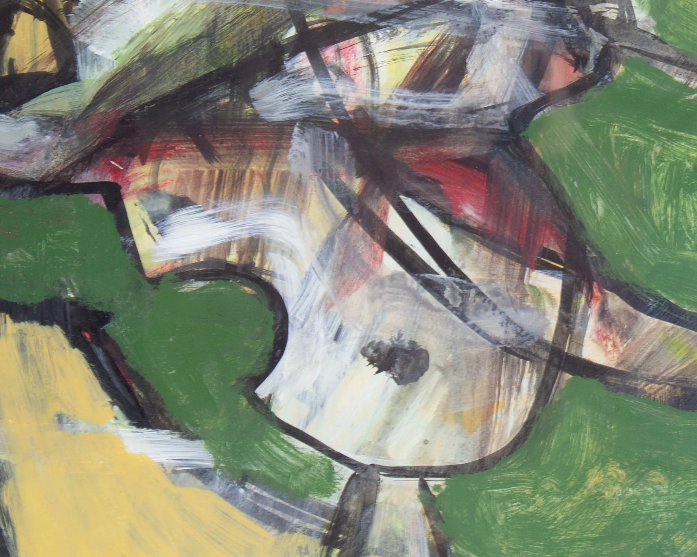 James L. Bruch Abstract Mixed Media Painting