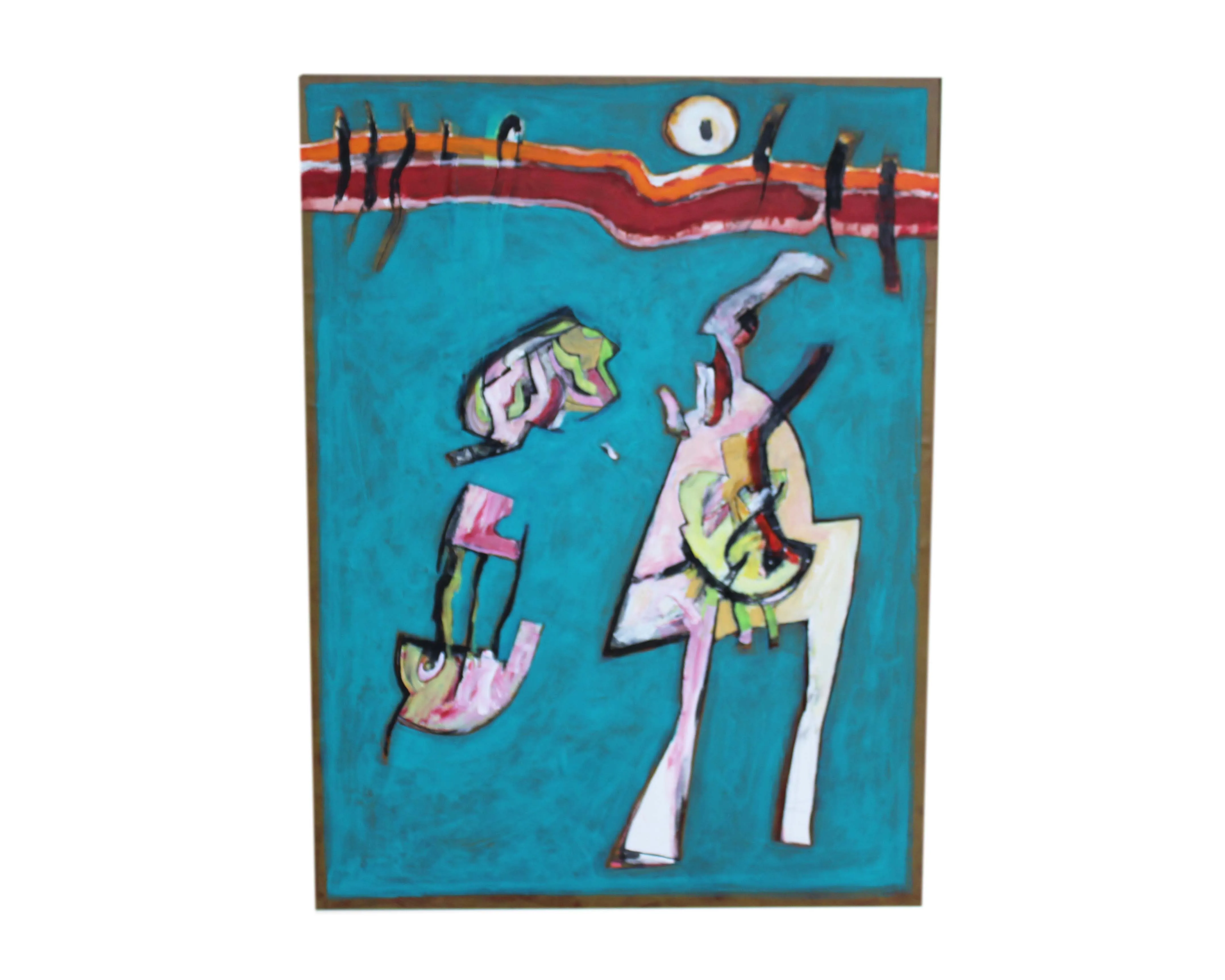 James L. Bruch Abstract Mixed Media Painting