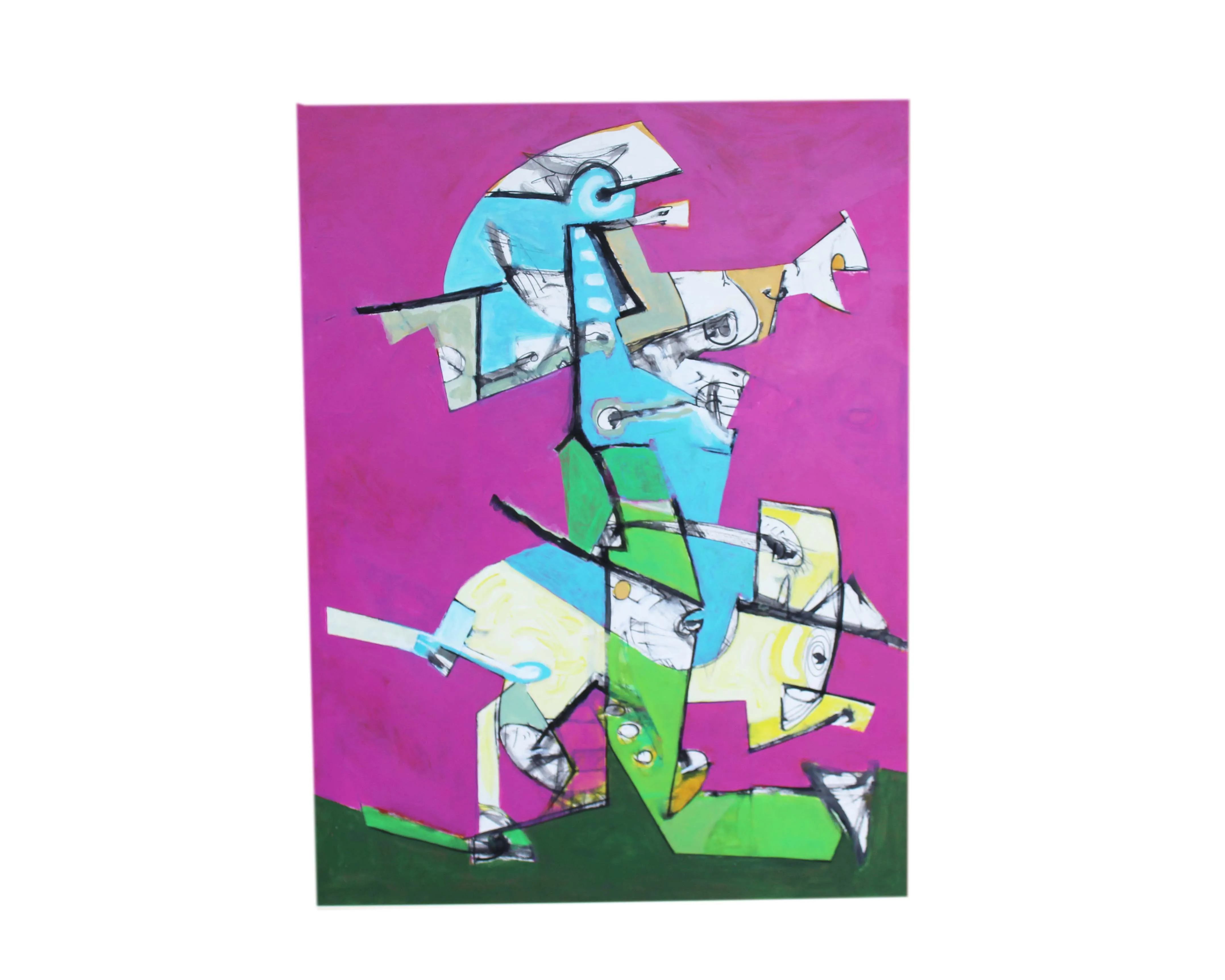 James L. Bruch Abstract Mixed Media Painting