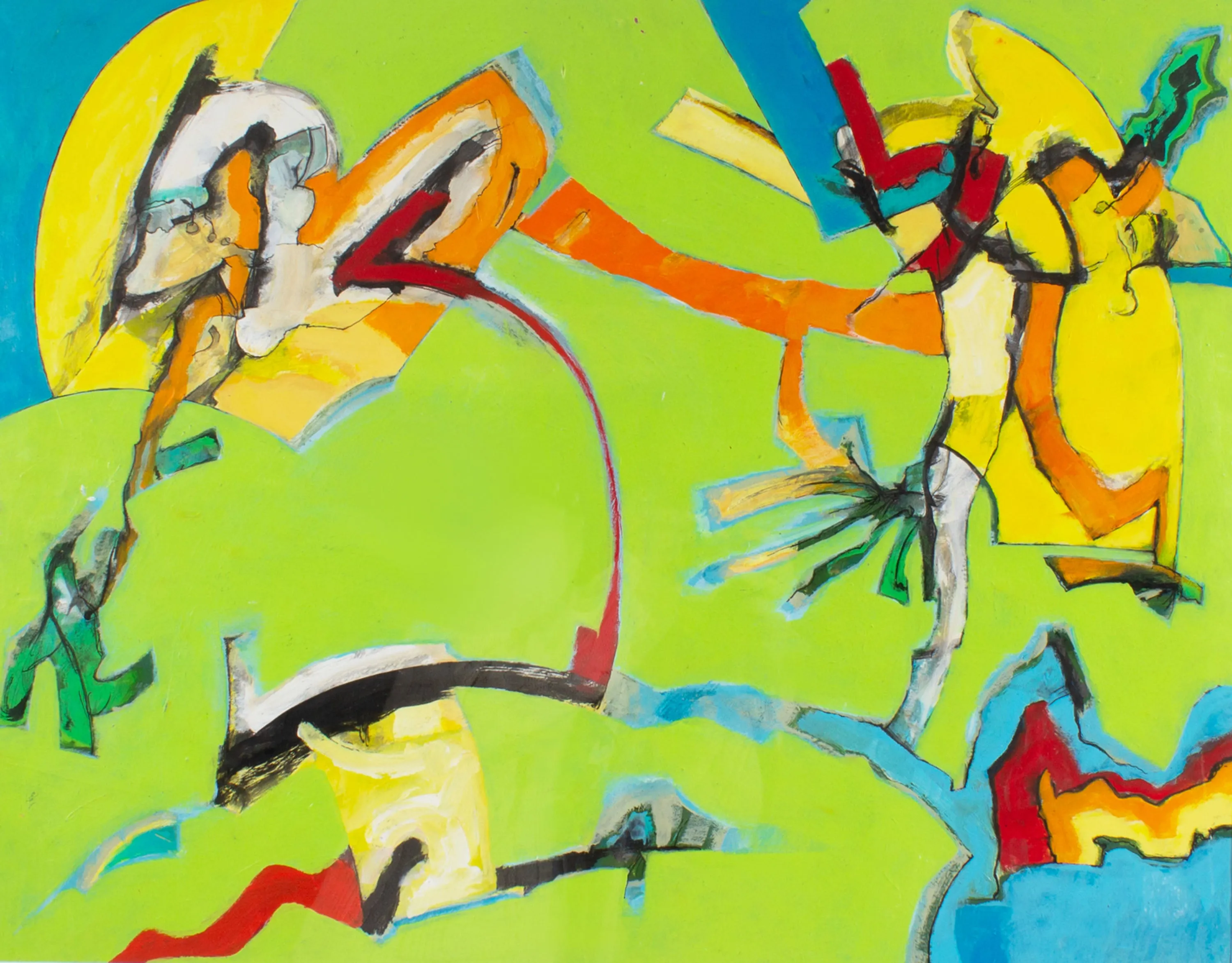 James L. Bruch Abstract Mixed Media Painting