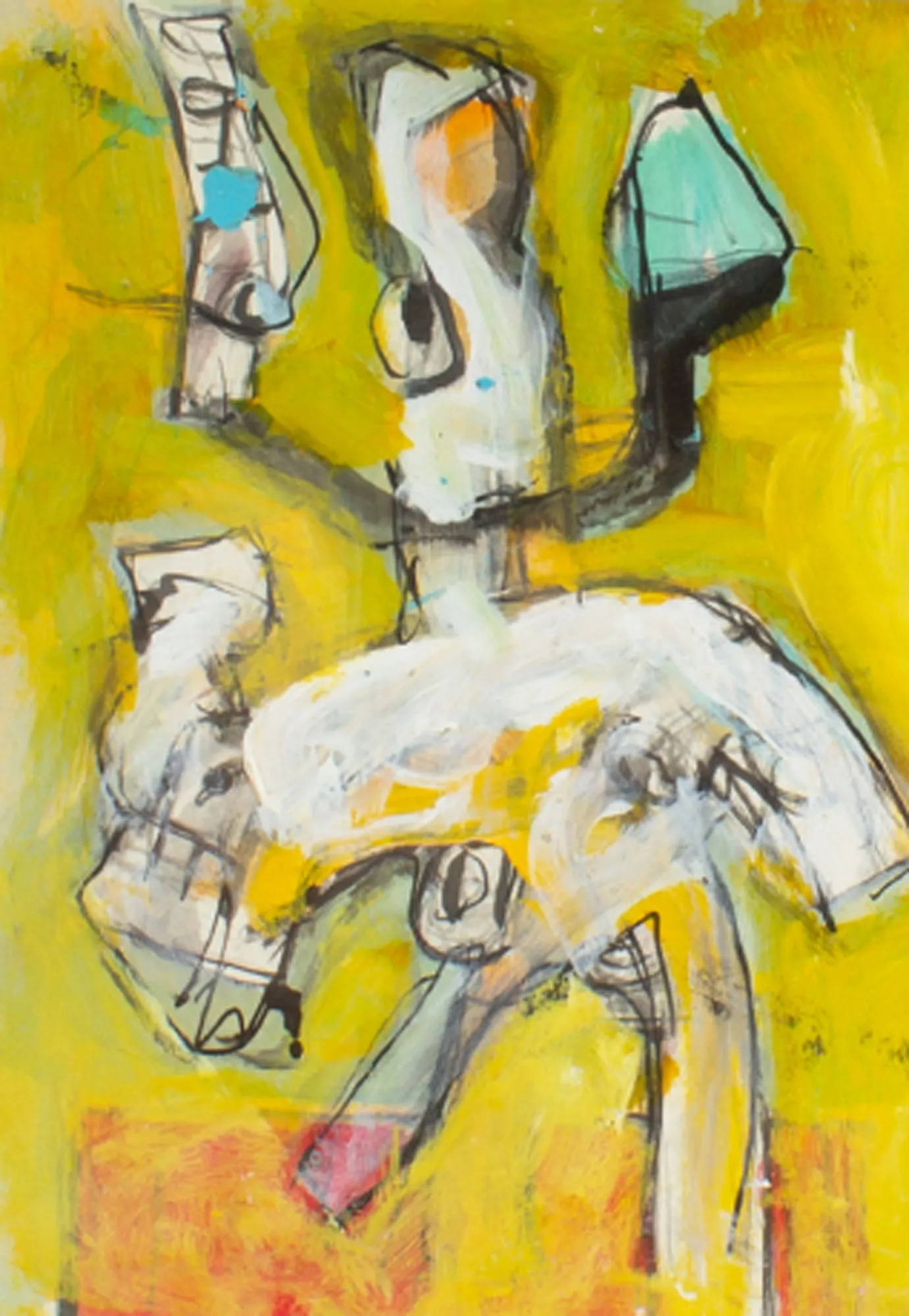 James L. Bruch Abstract Mixed Media Painting