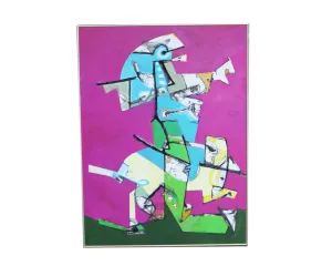 James L. Bruch Abstract Mixed Media Painting