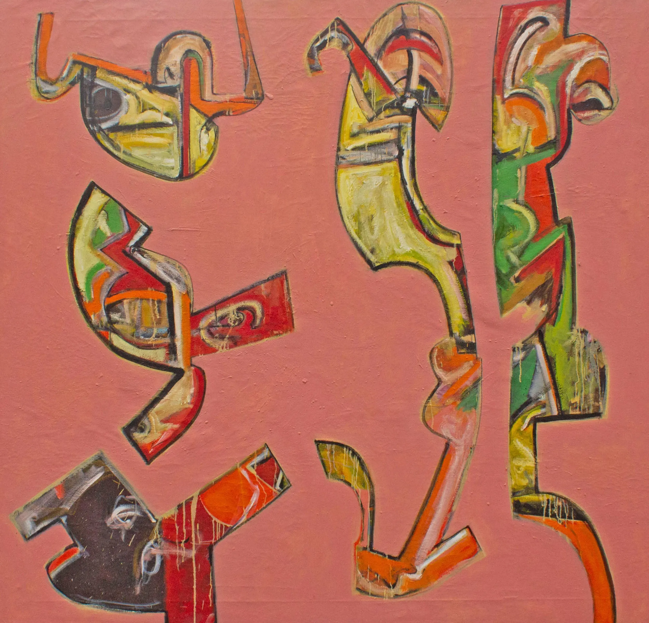 James L. Bruch Abstract Oil on Canvas Painting