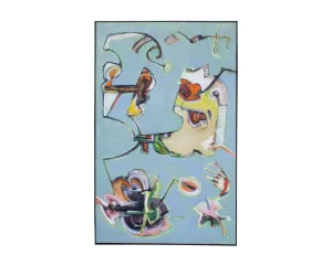 James L. Bruch Signed 1964 Abstract Oil on Canvas Painting
