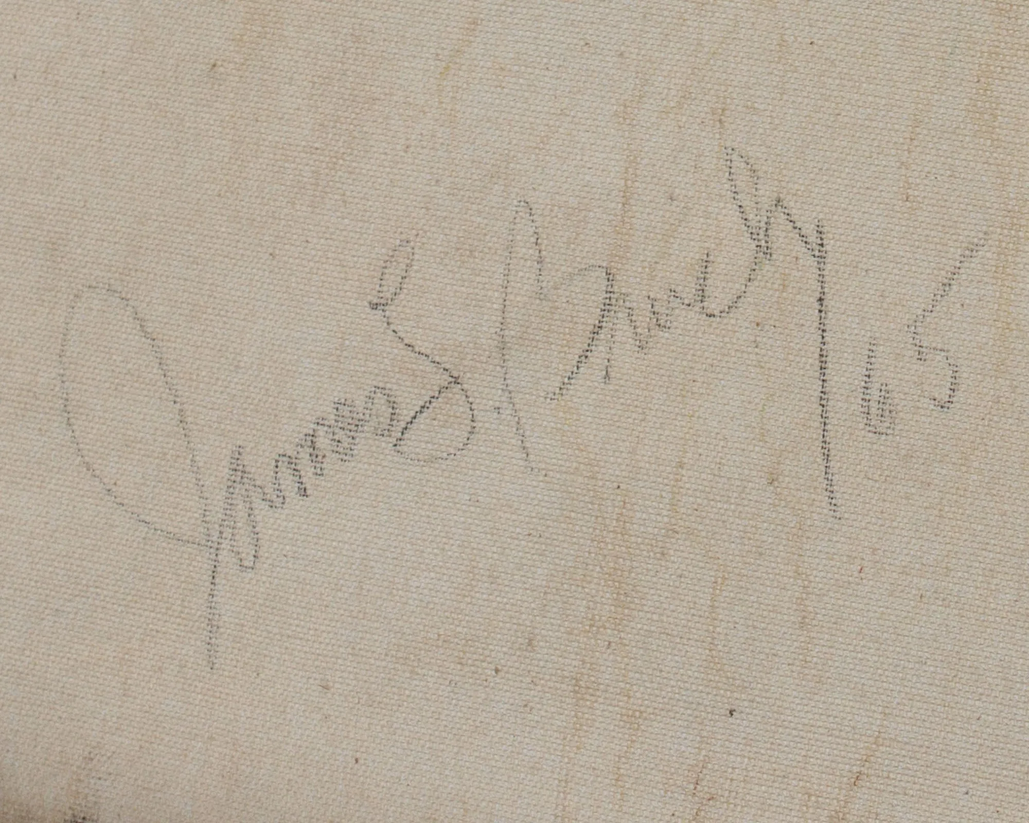James L. Bruch Signed 1965 Abstract Oil on Canvas Painting