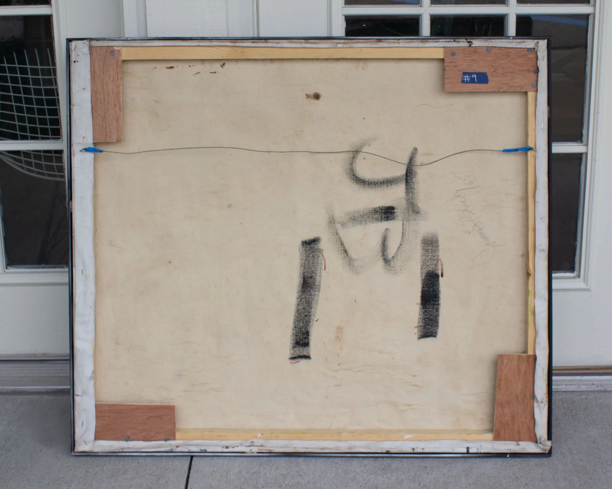 James L. Bruch Signed 1965 Abstract Oil on Canvas Painting