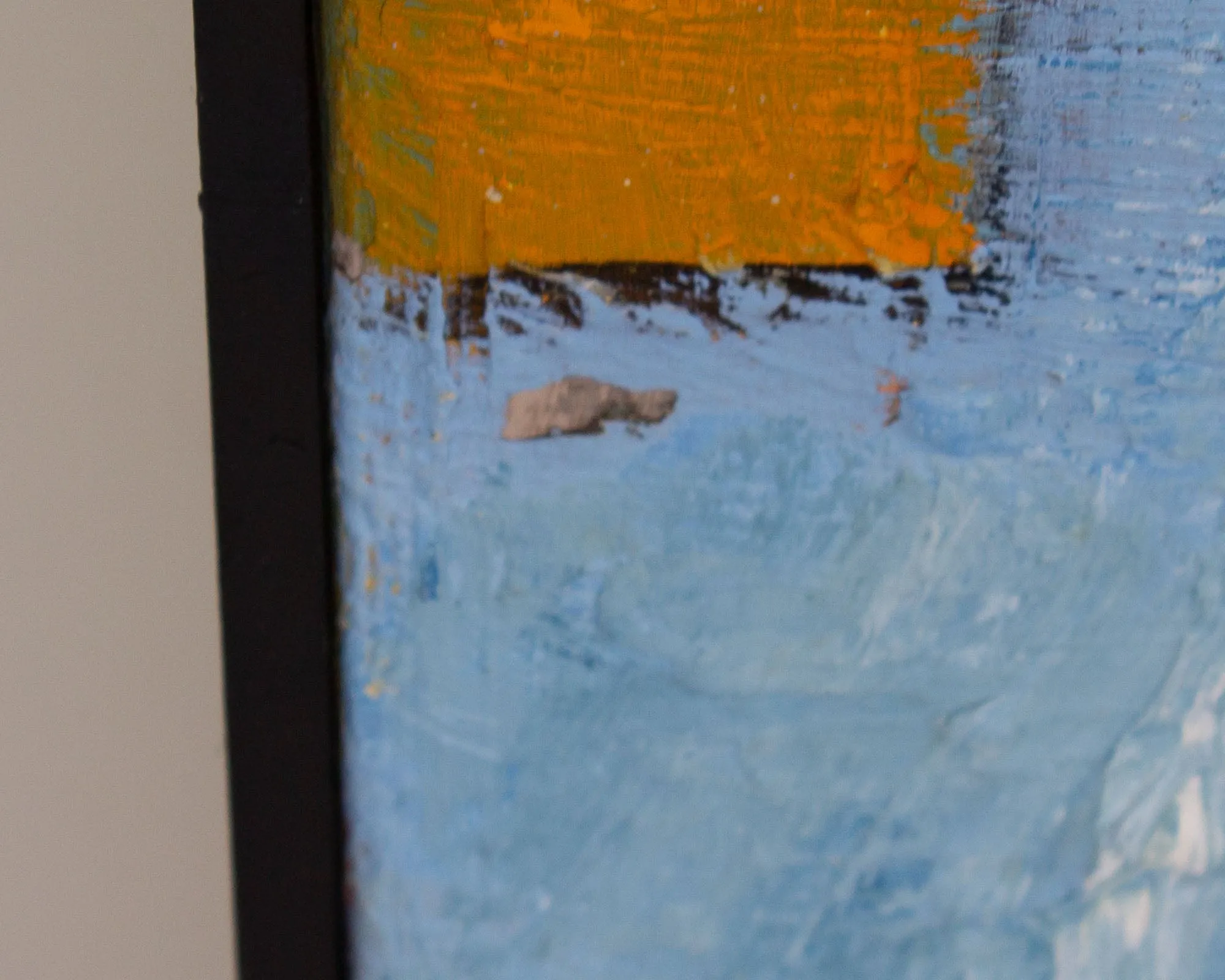 James L. Bruch Signed 1965 Abstract Oil on Canvas Painting