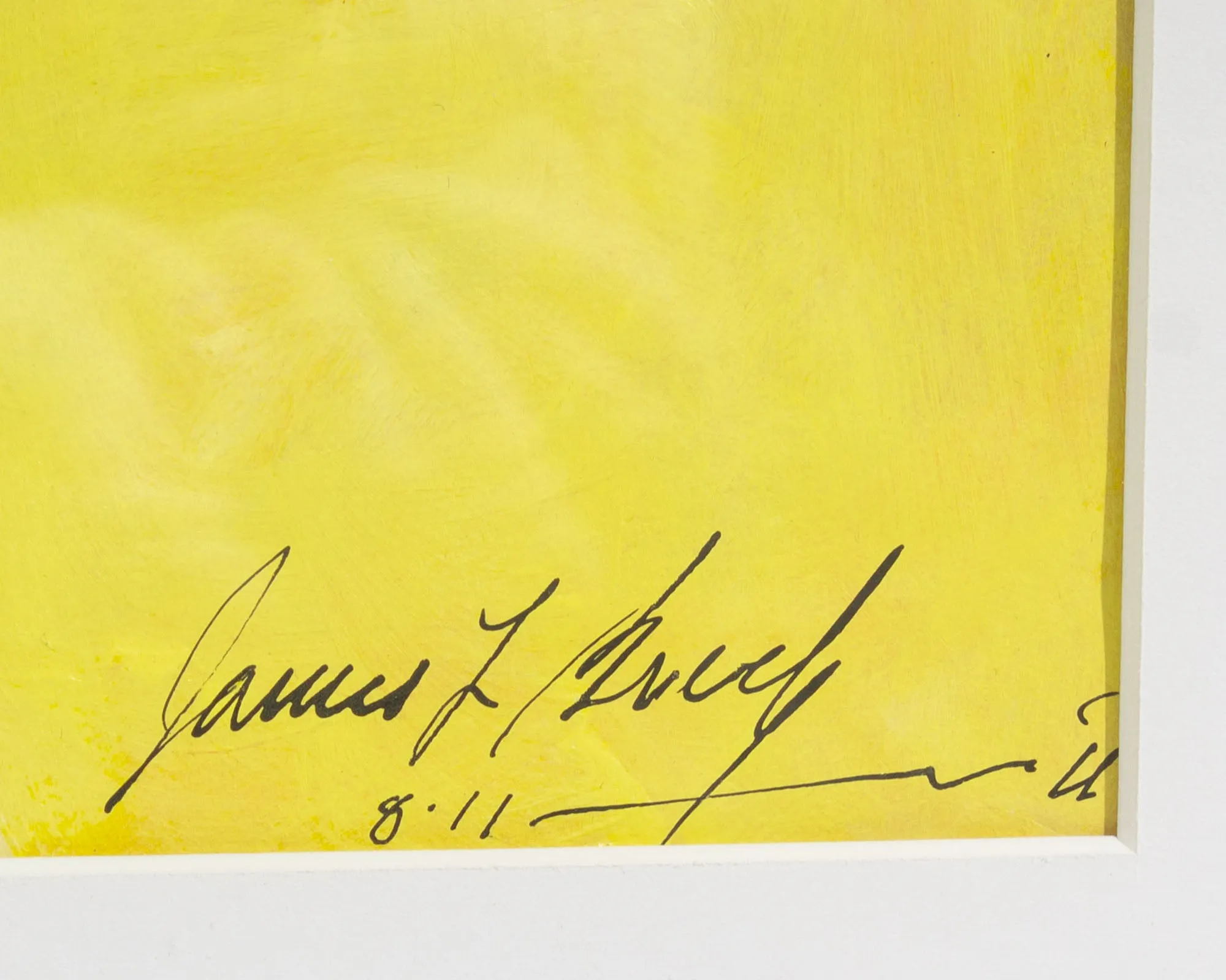 James L. Bruch Signed 2011 “Potted Plant” Abstract Mixed Media Painting