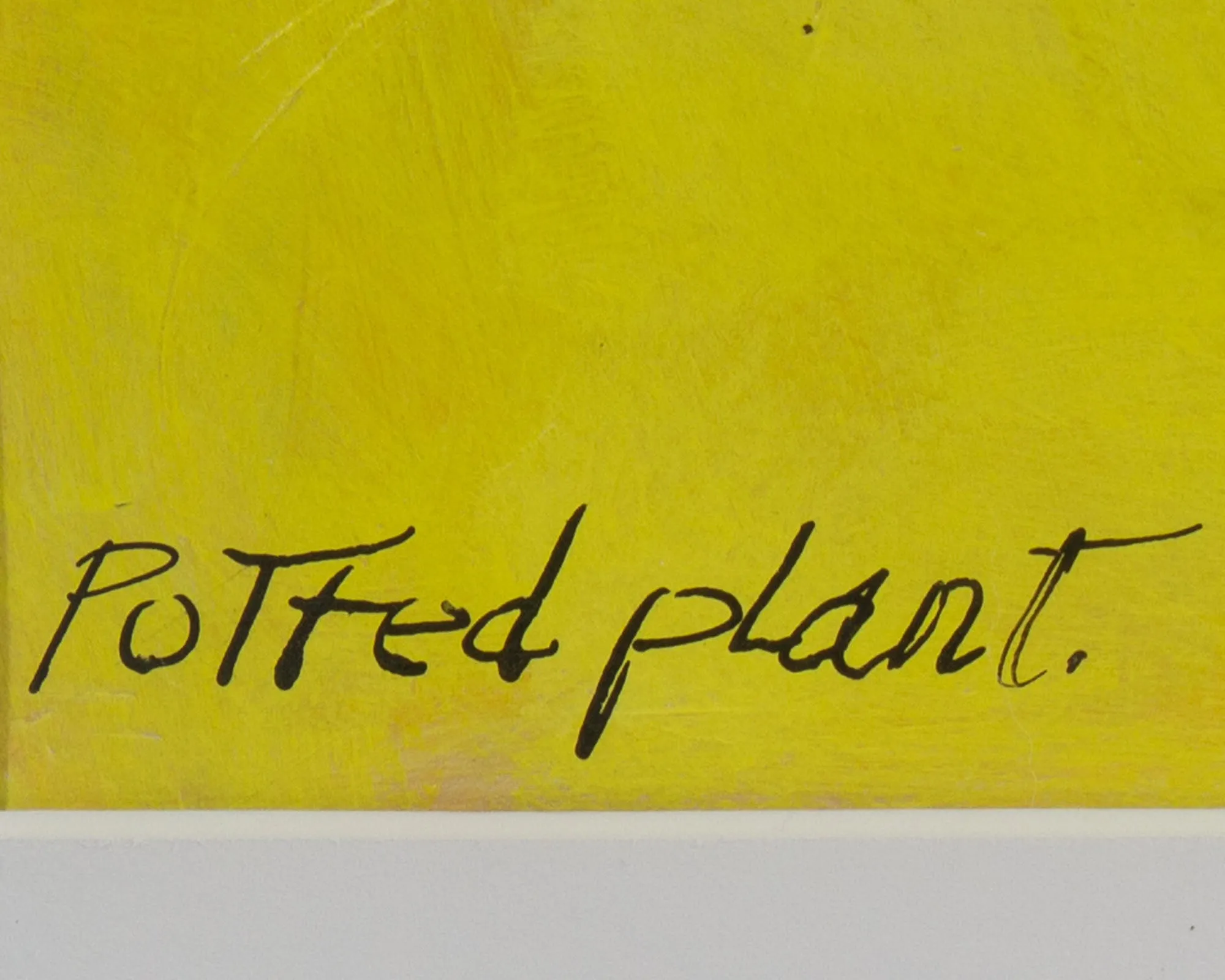 James L. Bruch Signed 2011 “Potted Plant” Abstract Mixed Media Painting