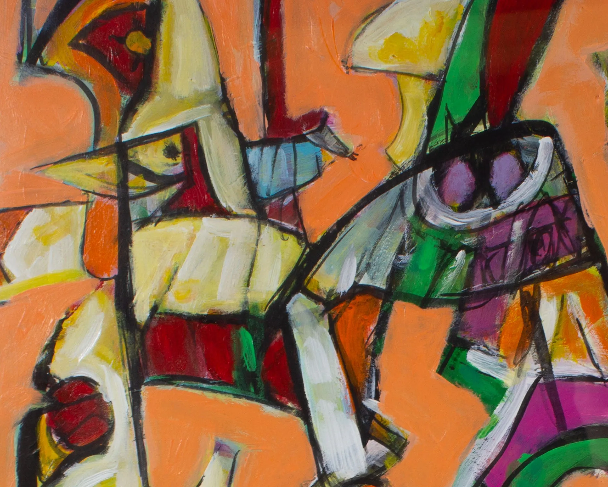 James L. Bruch Signed 2011 “Rolling Landscape” Abstract Mixed Media Painting