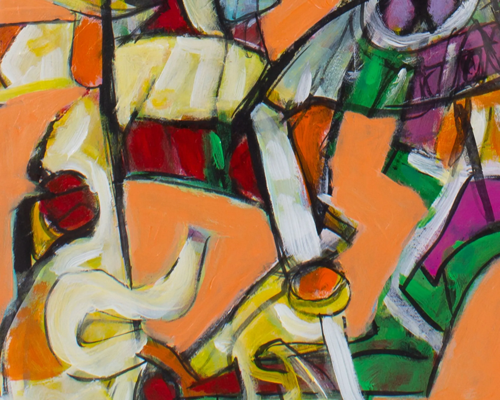 James L. Bruch Signed 2011 “Rolling Landscape” Abstract Mixed Media Painting