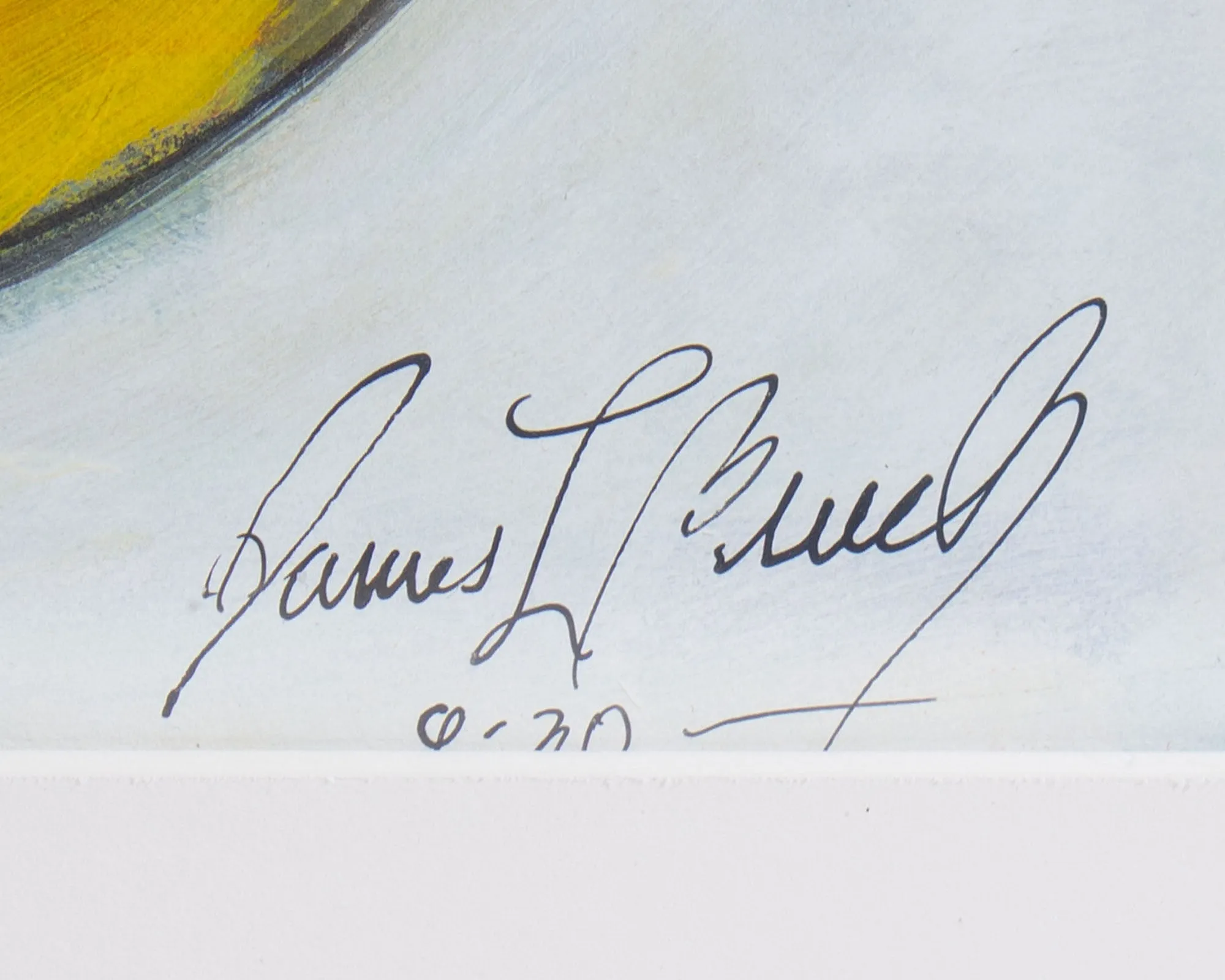 James L. Bruch Signed 2011 “Rolling Landscape” Abstract Mixed Media Painting