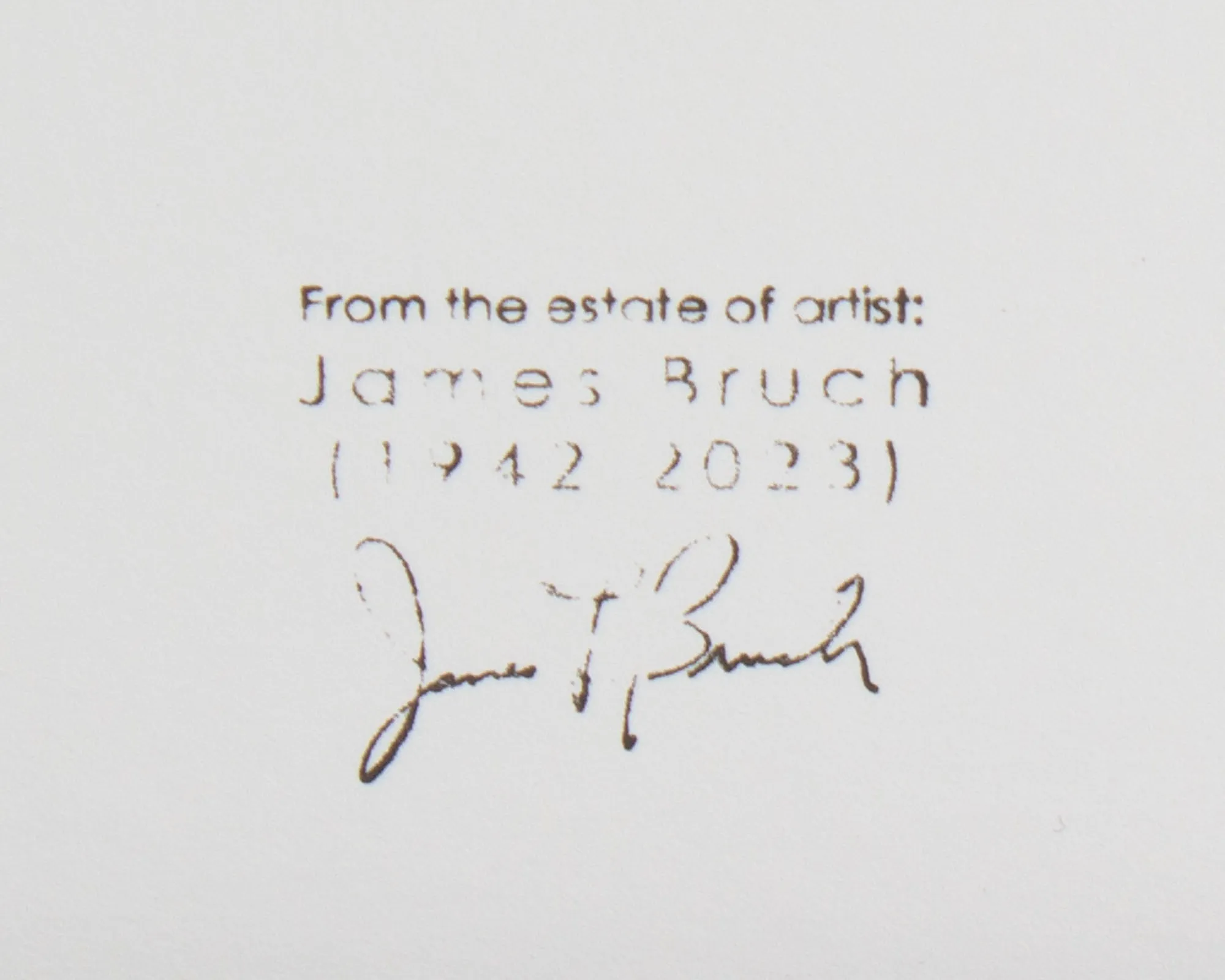 James L. Bruch Signed 2011 “What?” Abstract Mixed Media Drawing