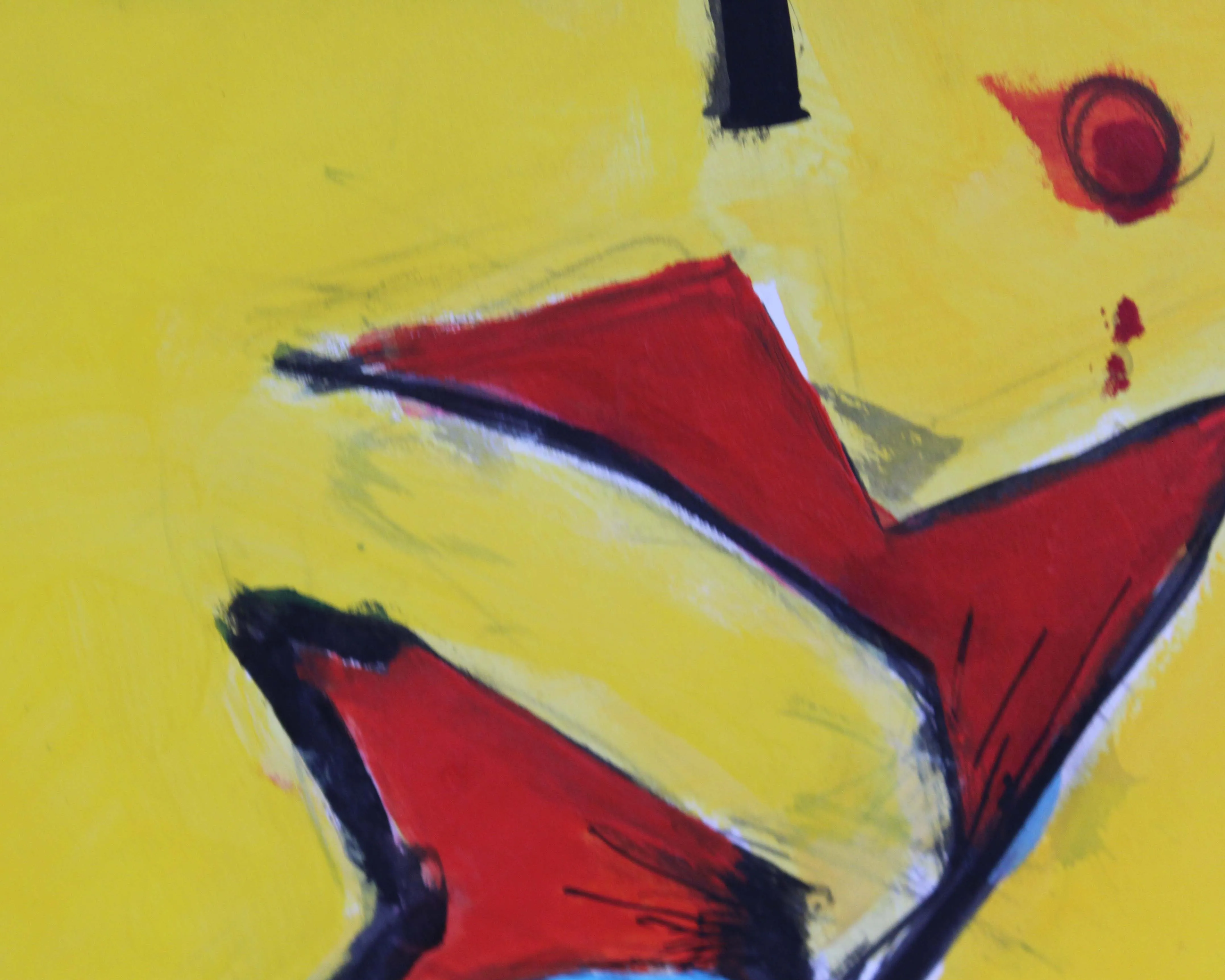 James L. Bruch Signed 2012 “My Way or the Highway” Abstract Mixed Media Painting