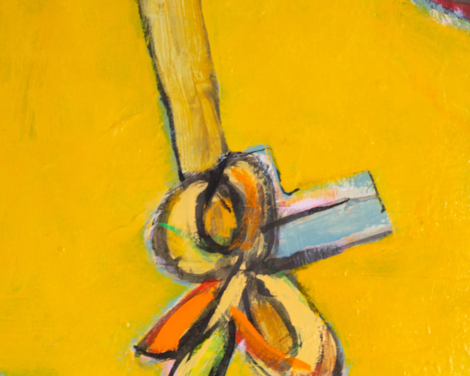 James L. Bruch Signed 2013 Abstract Acrylic on Paper Painting