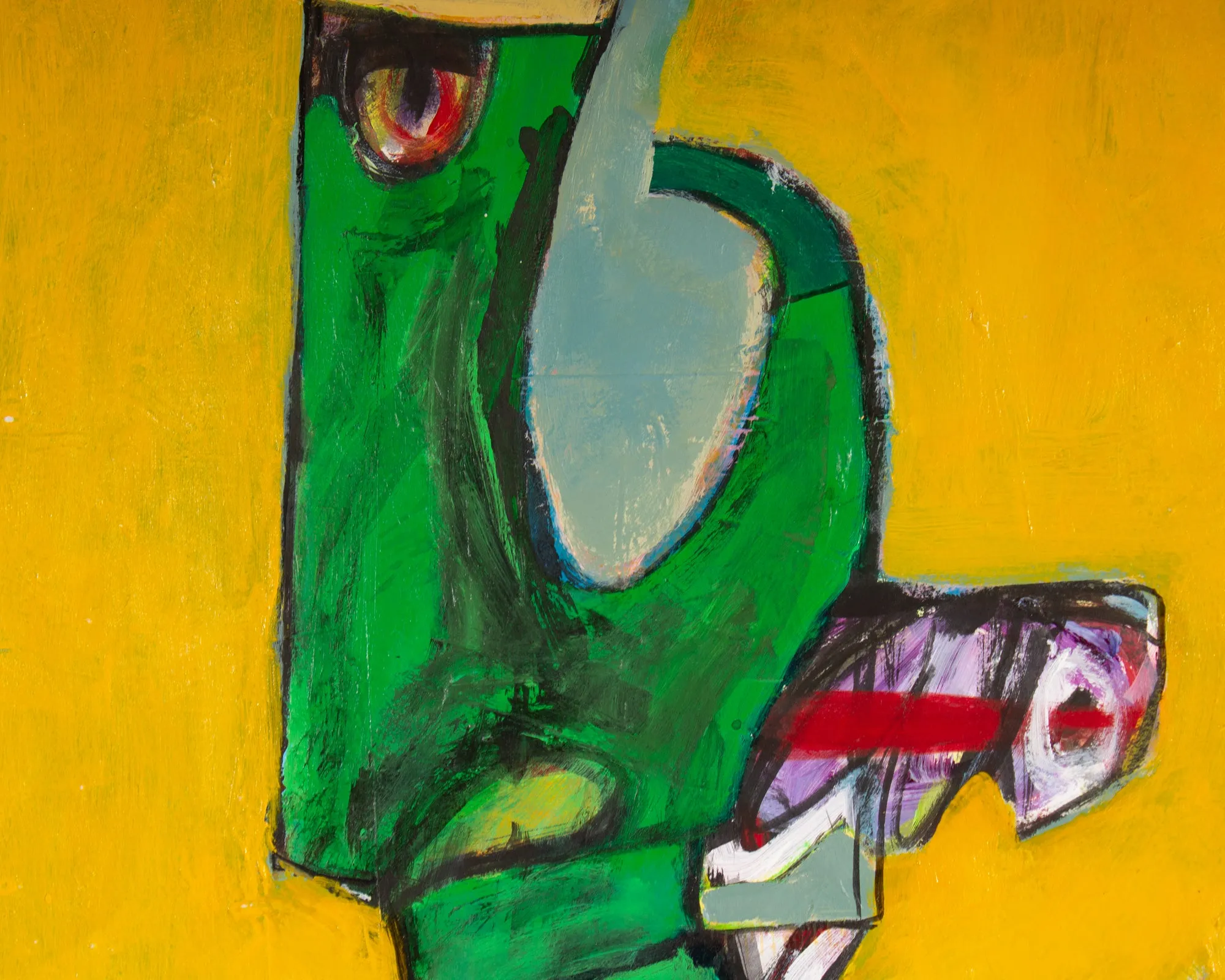 James L. Bruch Signed 2013 Abstract Acrylic on Paper Painting