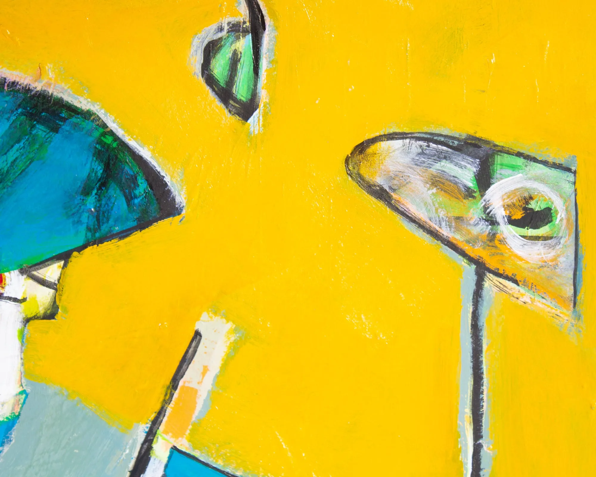 James L. Bruch Signed 2013 Abstract Acrylic on Paper Painting