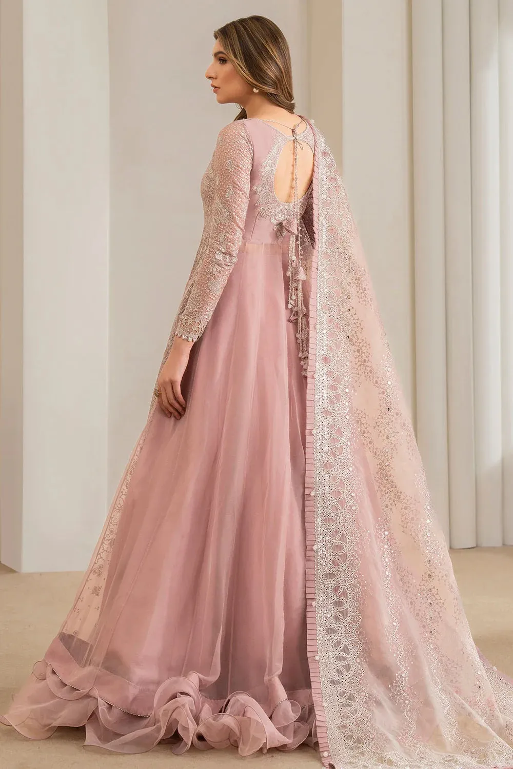 Jazmine Luxury Net Embroidered 3 Pc Unstitched Collection UC-3024