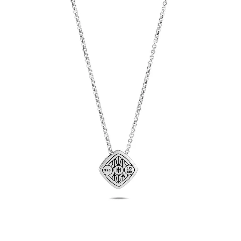John Hardy Silver 18K Hammered Sugarloaf Necklace