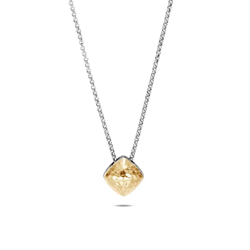 John Hardy Silver 18K Hammered Sugarloaf Necklace