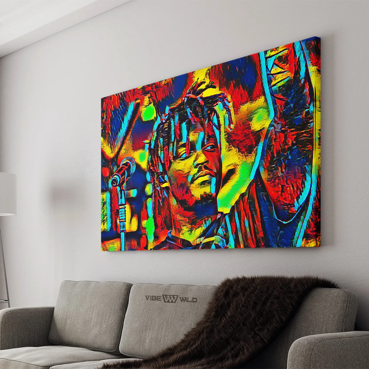 Juice Wrld Canvas Art - Abstract Colors