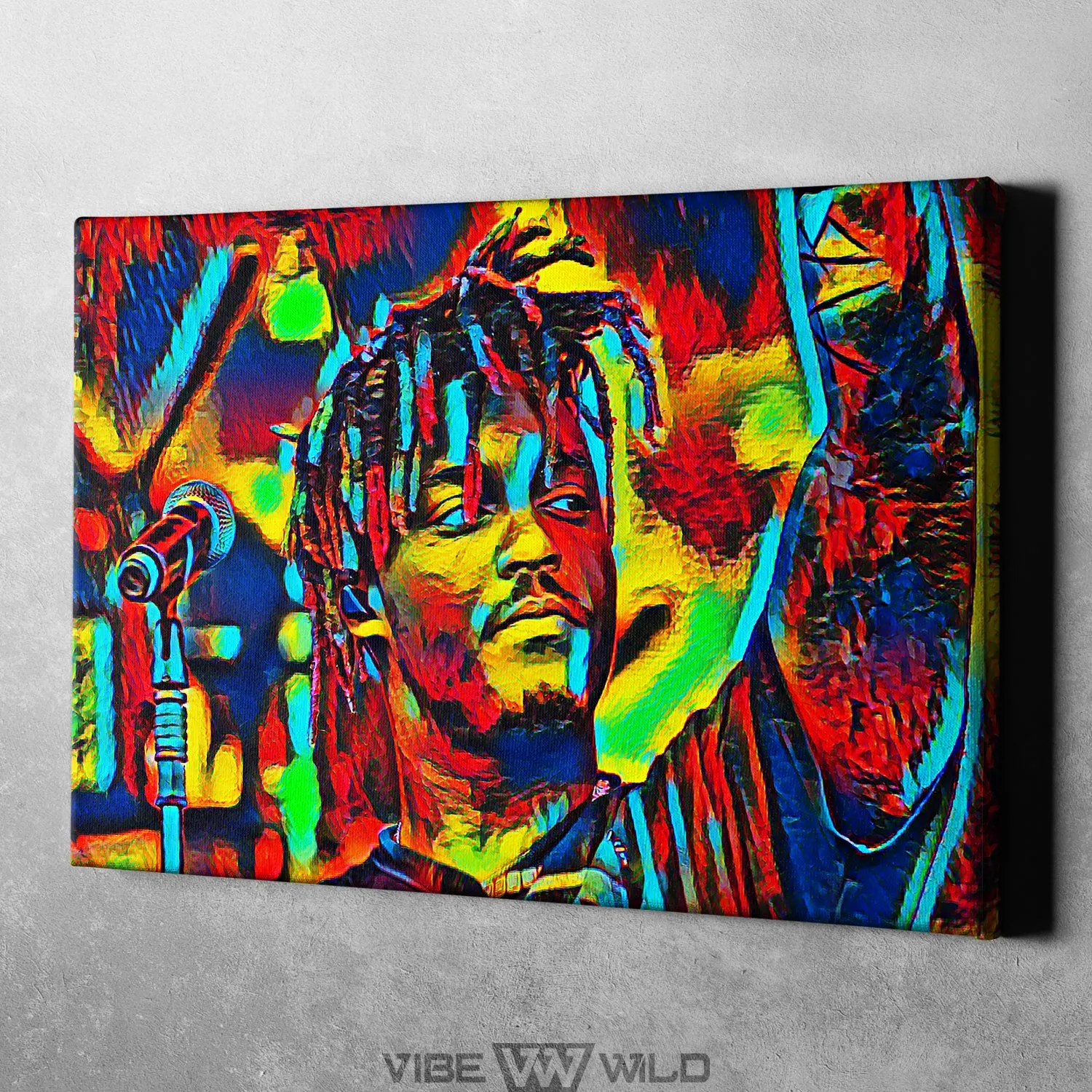 Juice Wrld Canvas Art - Abstract Colors