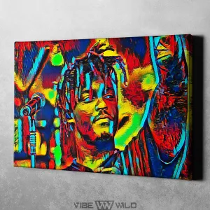 Juice Wrld Canvas Art - Abstract Colors